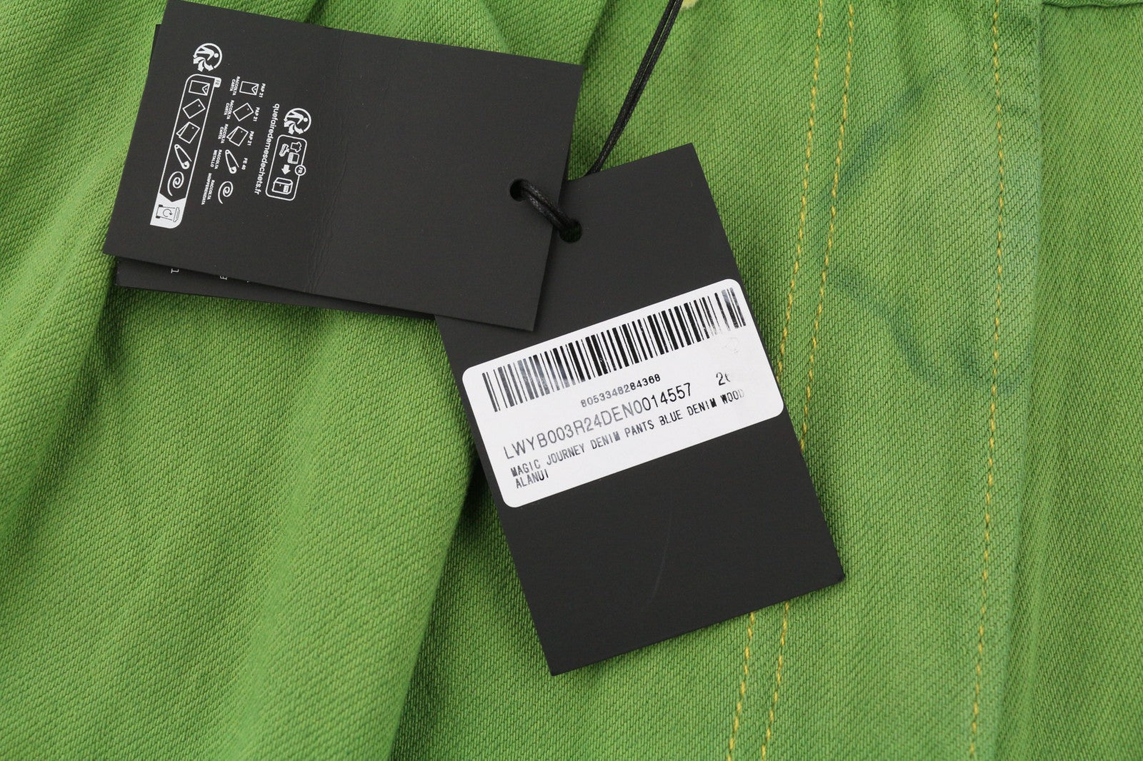 ALANUI Women's Jeans W26 Magic Journey Blue Green Tye-Dye Wide Fit RRP649