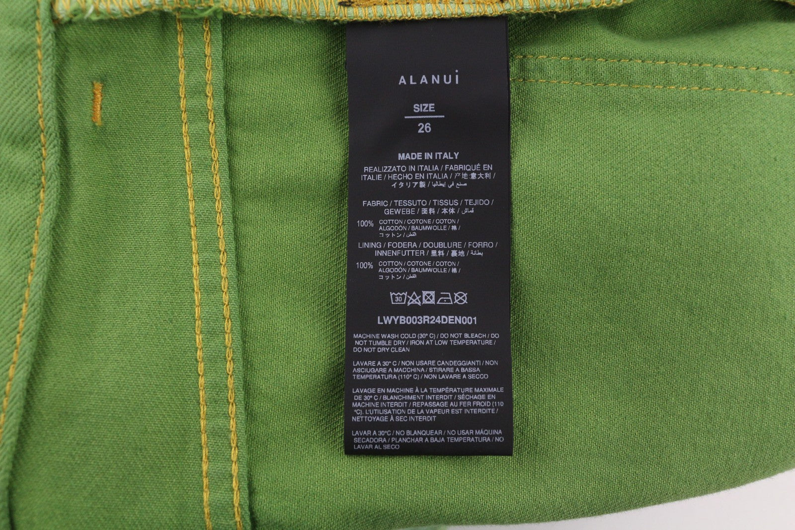 ALANUI Women's Jeans W26 Magic Journey Blue Green Tye-Dye Wide Fit RRP649