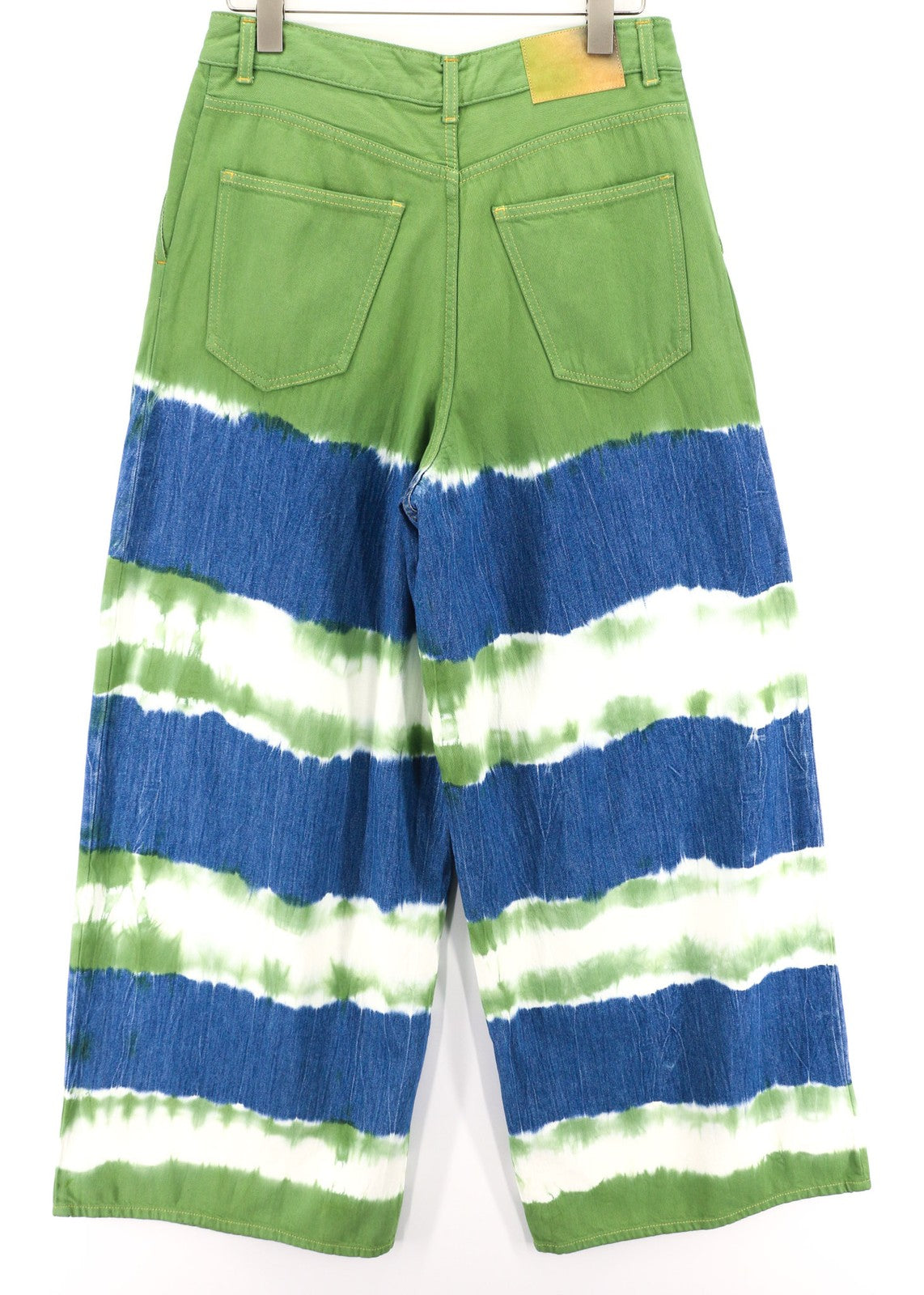 ALANUI Women's Jeans W29 Magic Journey Blue Green Wide Fit Tye-Dye RRP649