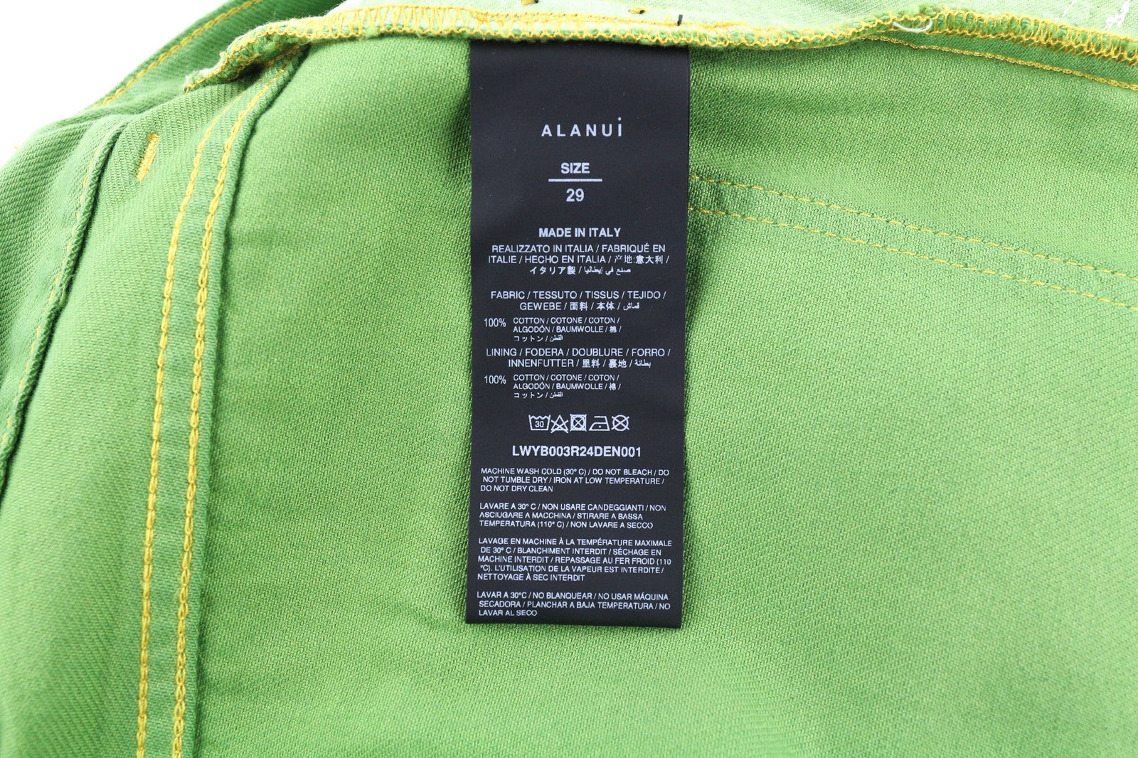 ALANUI Women's Jeans W29 Magic Journey Blue Green Wide Fit Tye-Dye RRP649