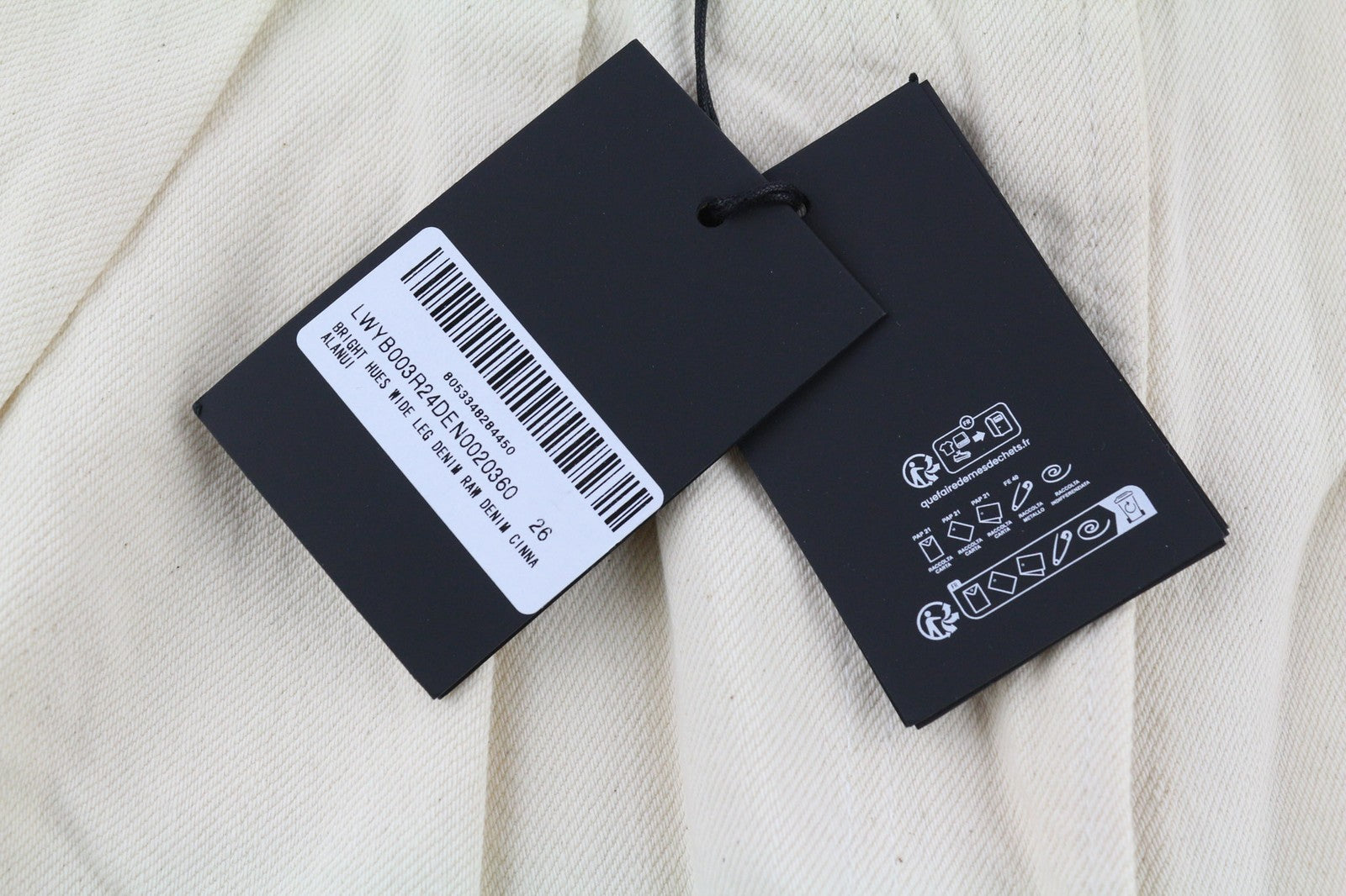 ALANUI Women's Jeans W26 Bright Hues Beige Brown Wide Zip-Up Pure RRP599