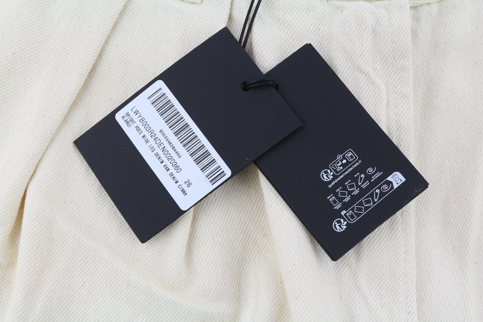 ALANUI Women's Jeans W26 Bright Hues Beige Brown Pleated Wide Pure RRP599