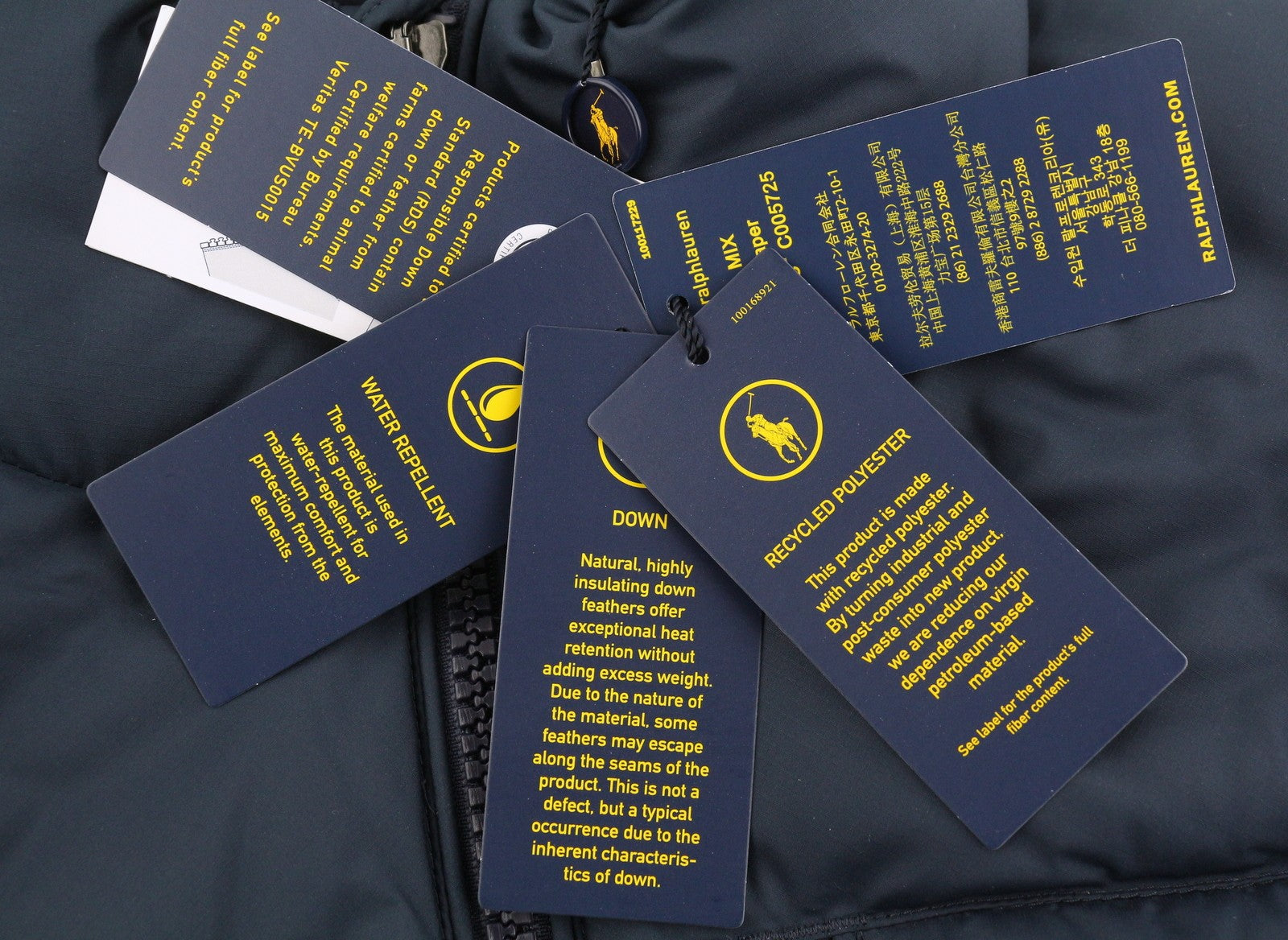 RALPH LAUREN El Cap vyriška liemenė S mėlyna dygsniuota pūkinė liemenė RRP439 