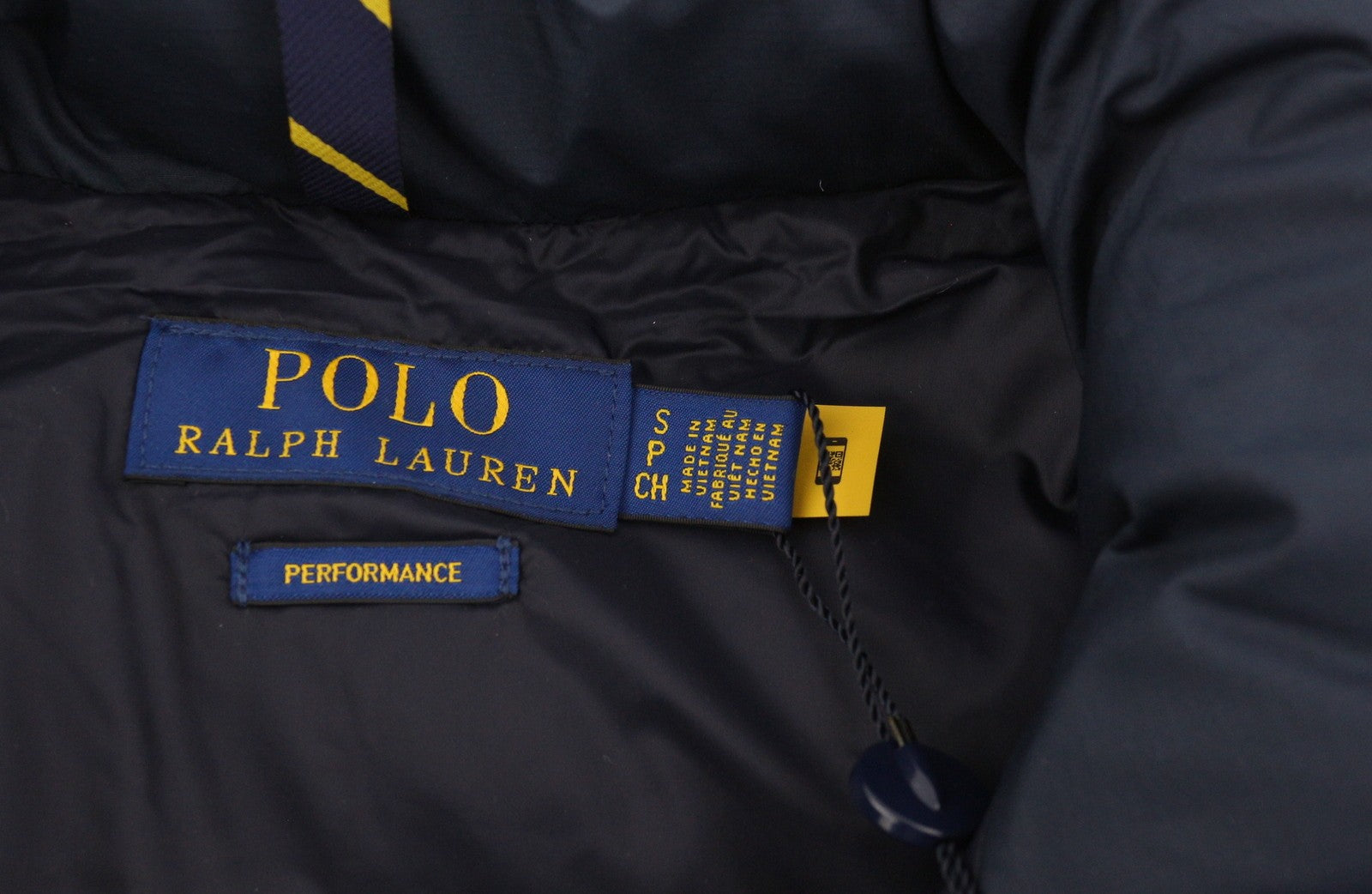 RALPH LAUREN El Cap vyriška liemenė S mėlyna dygsniuota pūkinė liemenė RRP439 