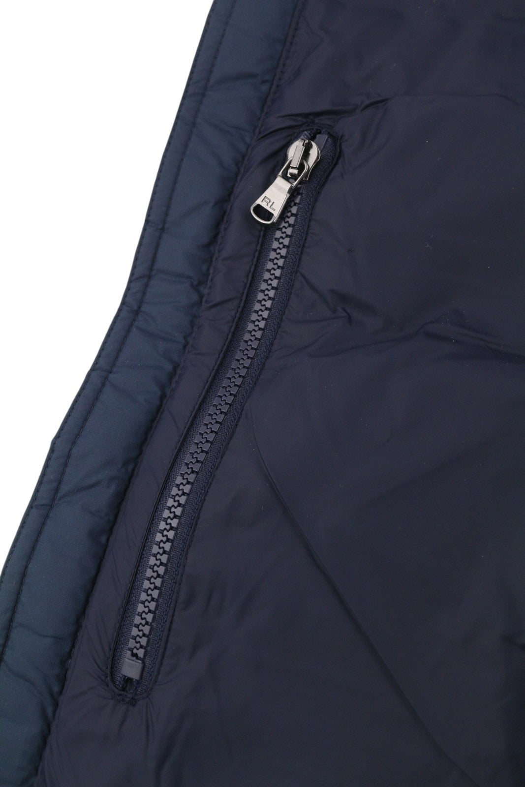 RALPH LAUREN El Cap vyriška liemenė S mėlyna dygsniuota pūkinė liemenė RRP439 