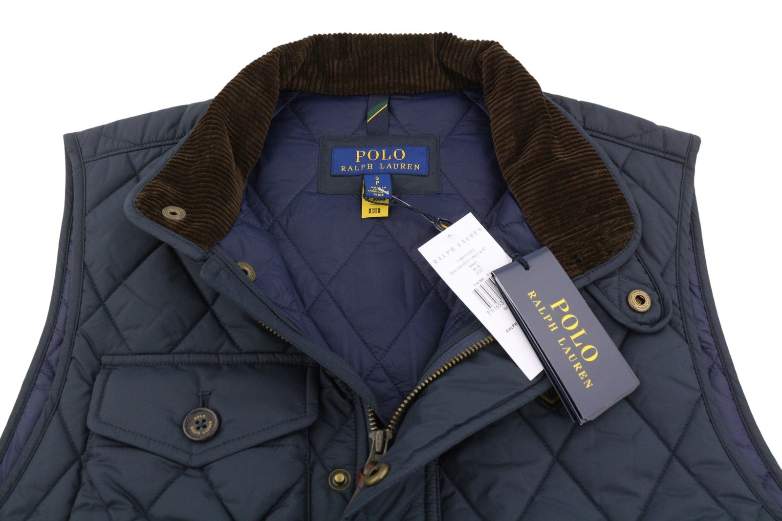 RALPH LAUREN Beaton vyriška liemenė S mėlyna velveto apipjaustyta dygsniuota logotipu RRP310