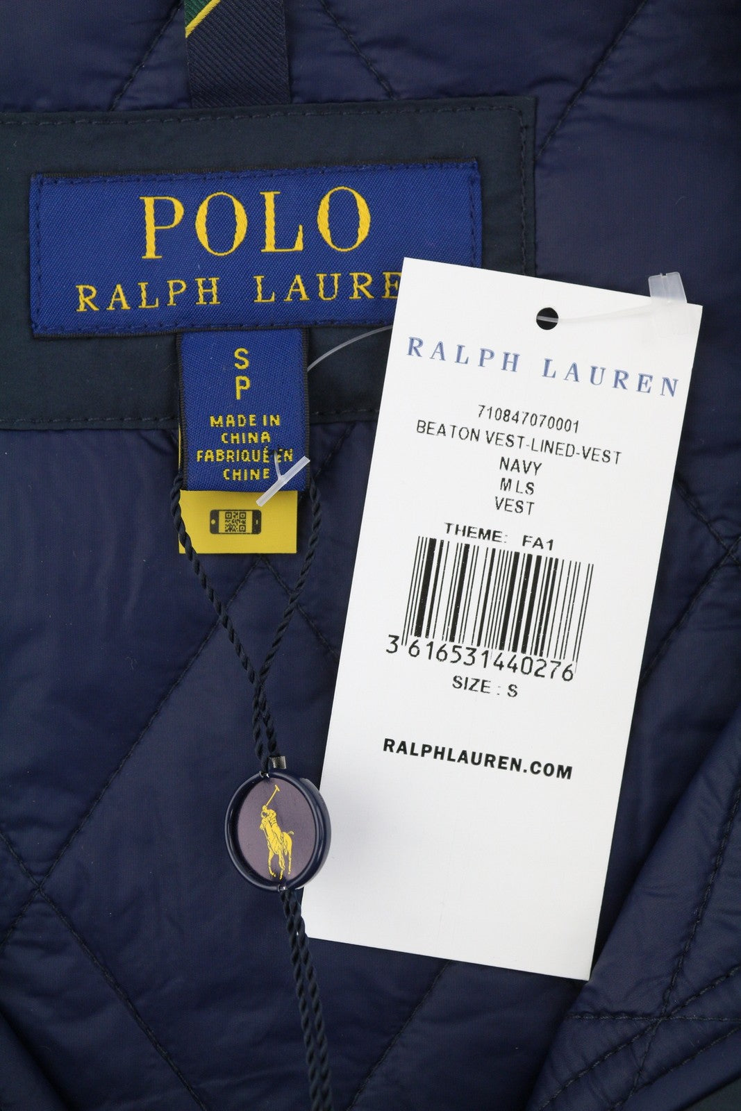 RALPH LAUREN Beaton vyriška liemenė S mėlyna velveto apipjaustyta dygsniuota logotipu RRP310