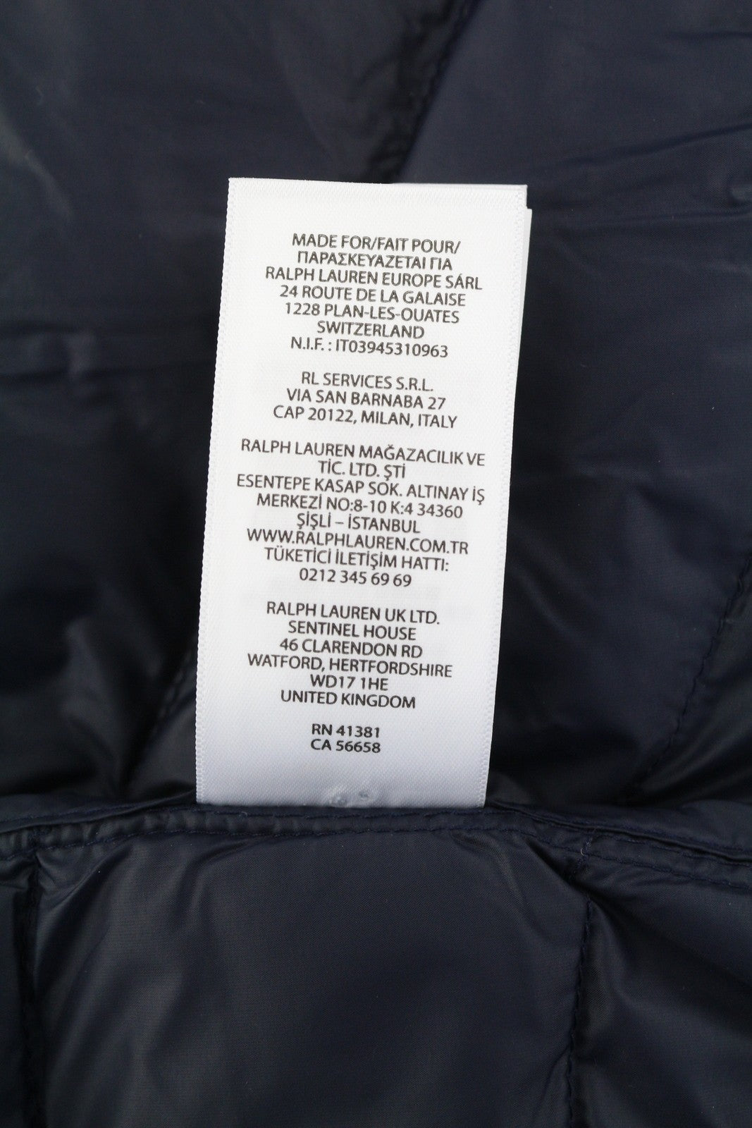 RALPH LAUREN Terra vyriška striukė, 2XL, mėlyna, dygsniuota, pūkuota, su pamušalu, RRP 350 