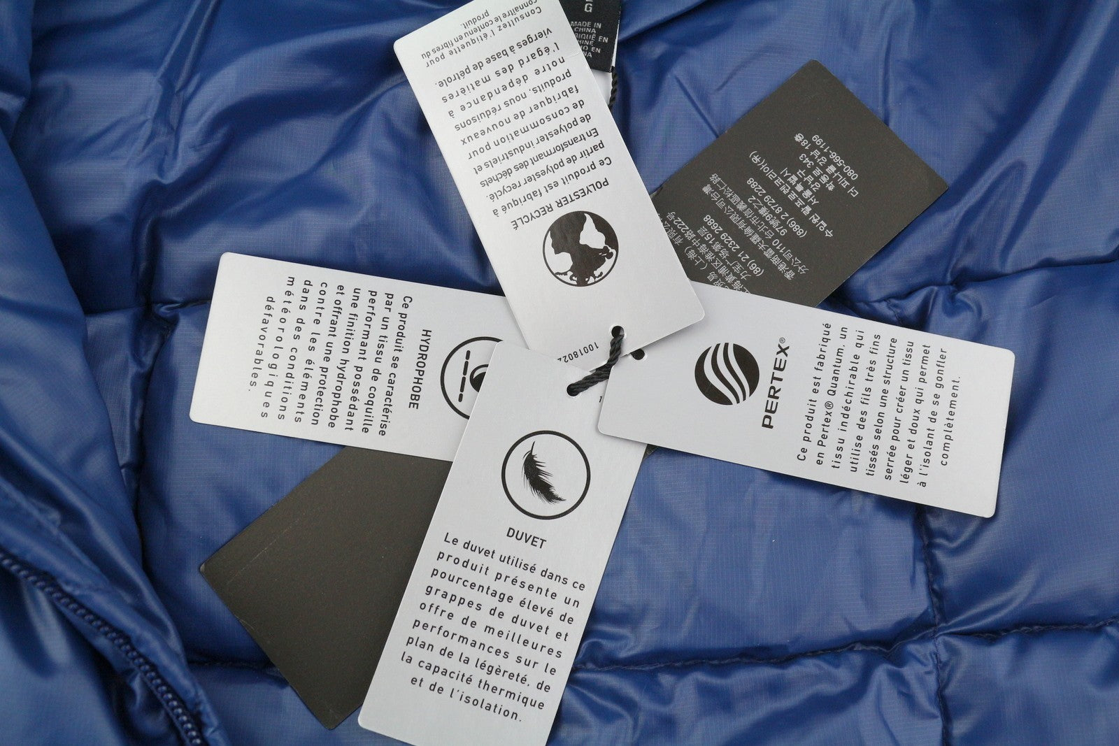 RLX RALPH LAUREN Dalston vyriška striukė L, mėlyna, su Pertex Quantum pūkų užpildu, RRP460 