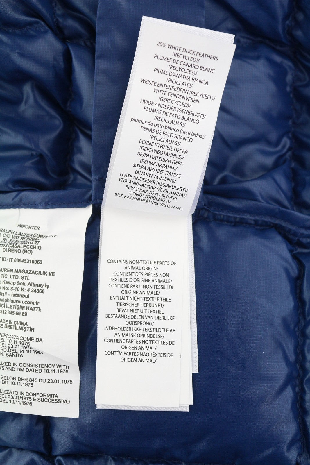 RLX RALPH LAUREN Dalston vyriška striukė L, mėlyna, su Pertex Quantum pūkų užpildu, RRP460 