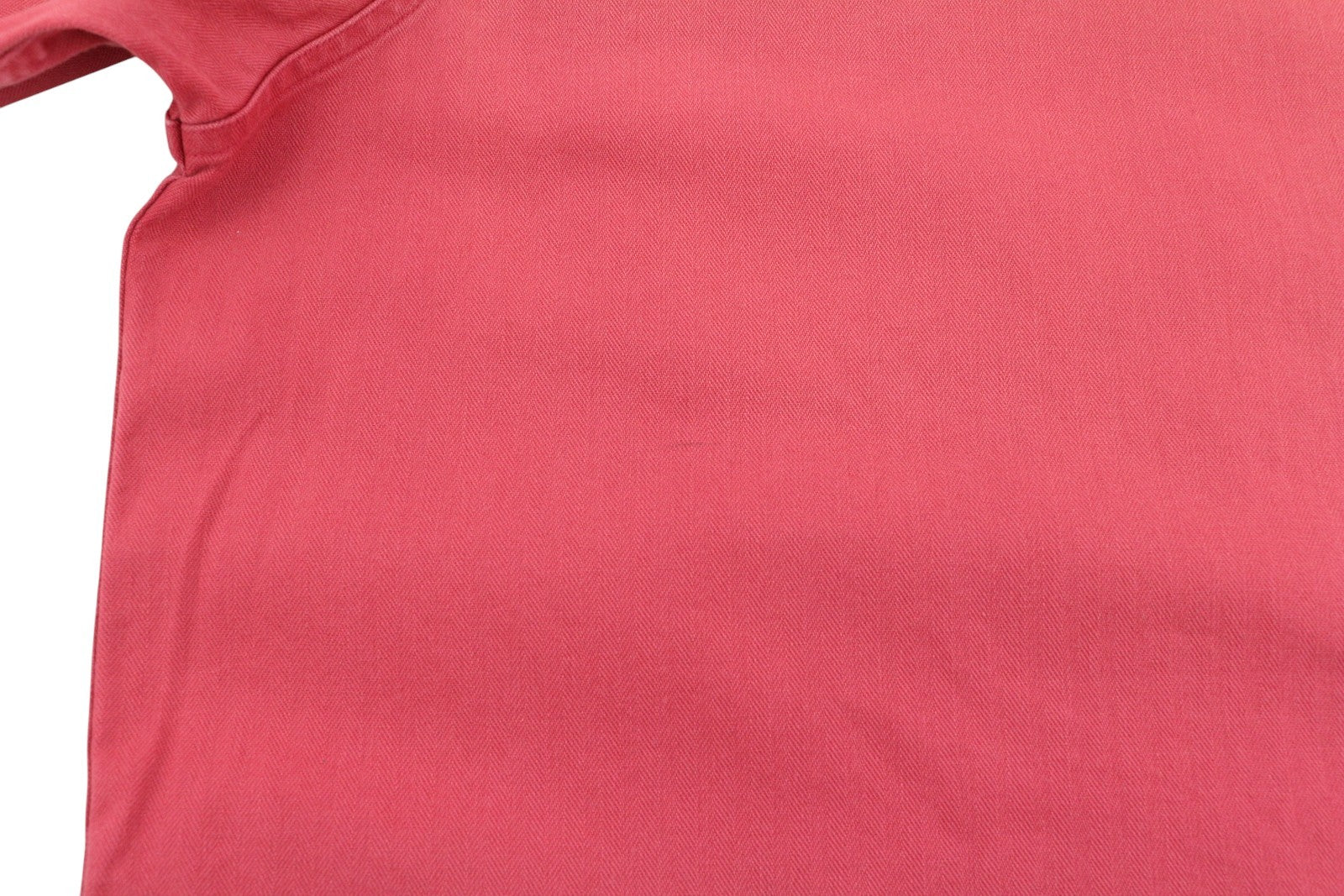 RALPH LAUREN vyriški marškinėliai M, raudoni, išblukę, klasikinio kirpimo, su sagomis užsegamomis kišenėmis, laisvalaikio stiliaus. 