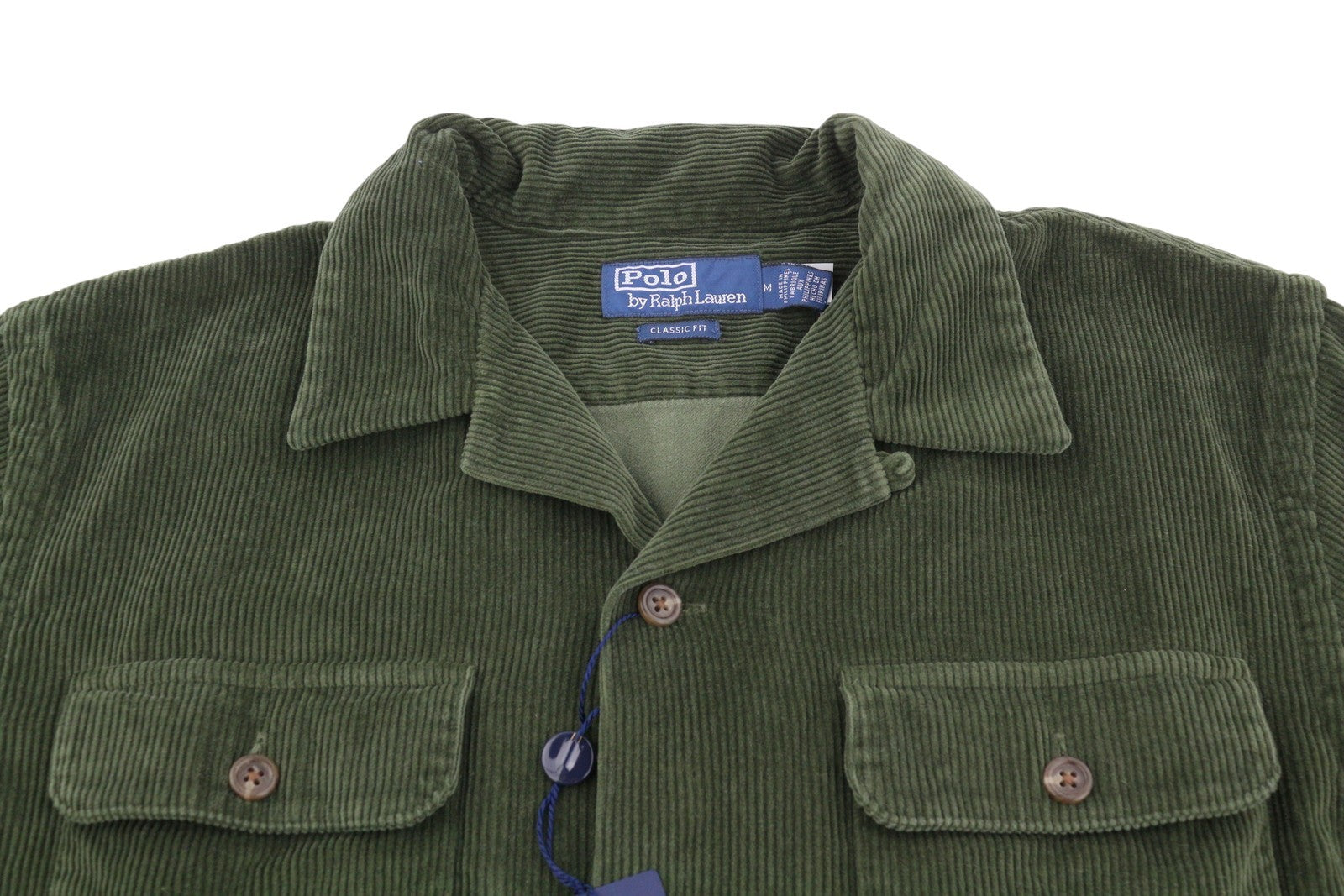 RALPH LAUREN vyriški marškinėliai M žali, velveto, klasikinio kirpimo, su užtaisytomis kišenėmis, laisvalaikio stiliaus. 