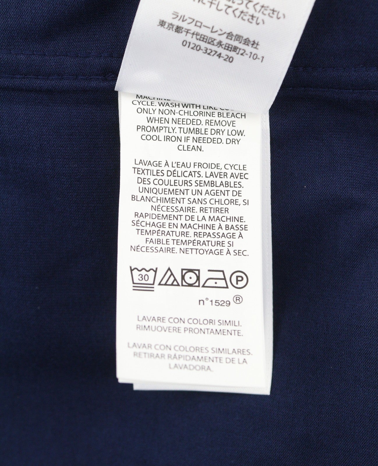 RALPH LAUREN vyriški marškinėliai L dydžio tamsiai mėlyni su iškirpte ir siuvinėtu logotipu RRP160 