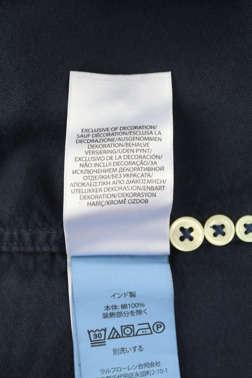 RALPH LAUREN „Core Replen“ vyriški marškinėliai M, mėlyni, su sagomis, prigludę, laisvalaikio stiliaus, RRP159 