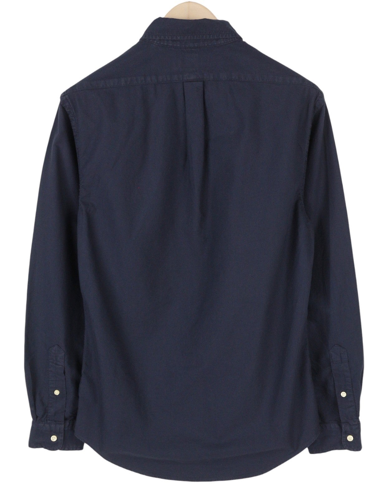 RALPH LAUREN „Core Replen“ vyriški marškinėliai M, mėlyni, su sagomis, prigludę, laisvalaikio stiliaus, RRP159 