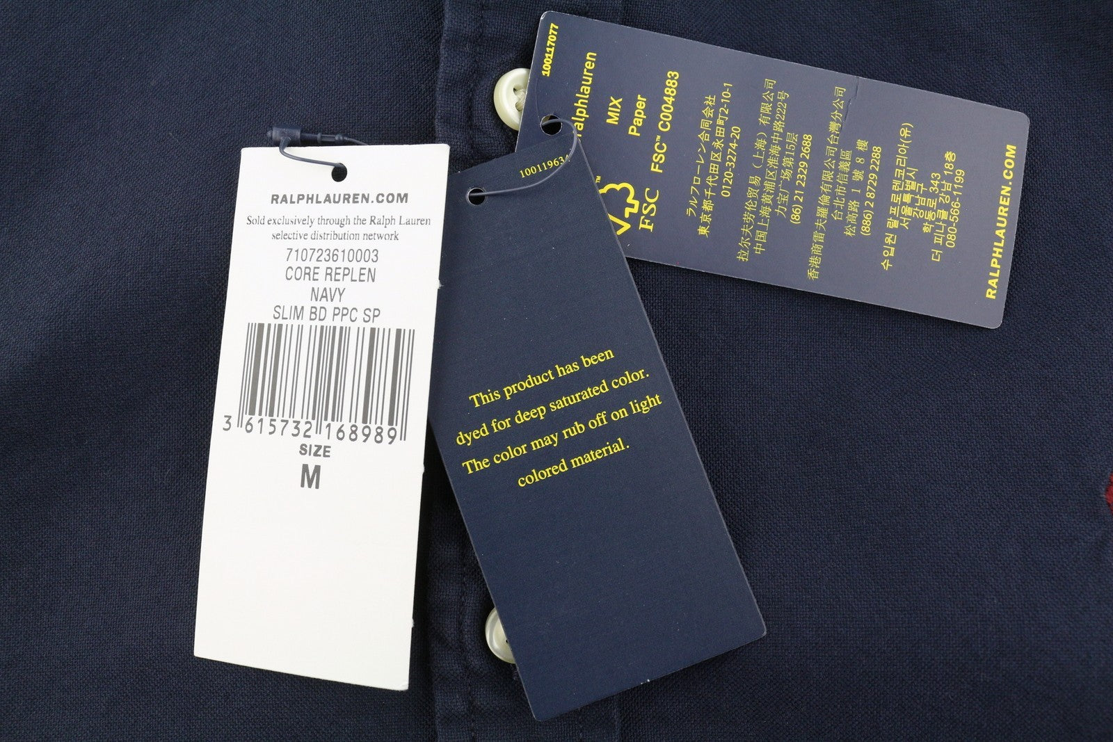 RALPH LAUREN „Core Replen“ vyriški marškinėliai M, mėlyni, su sagomis, prigludę, laisvalaikio stiliaus, RRP159 