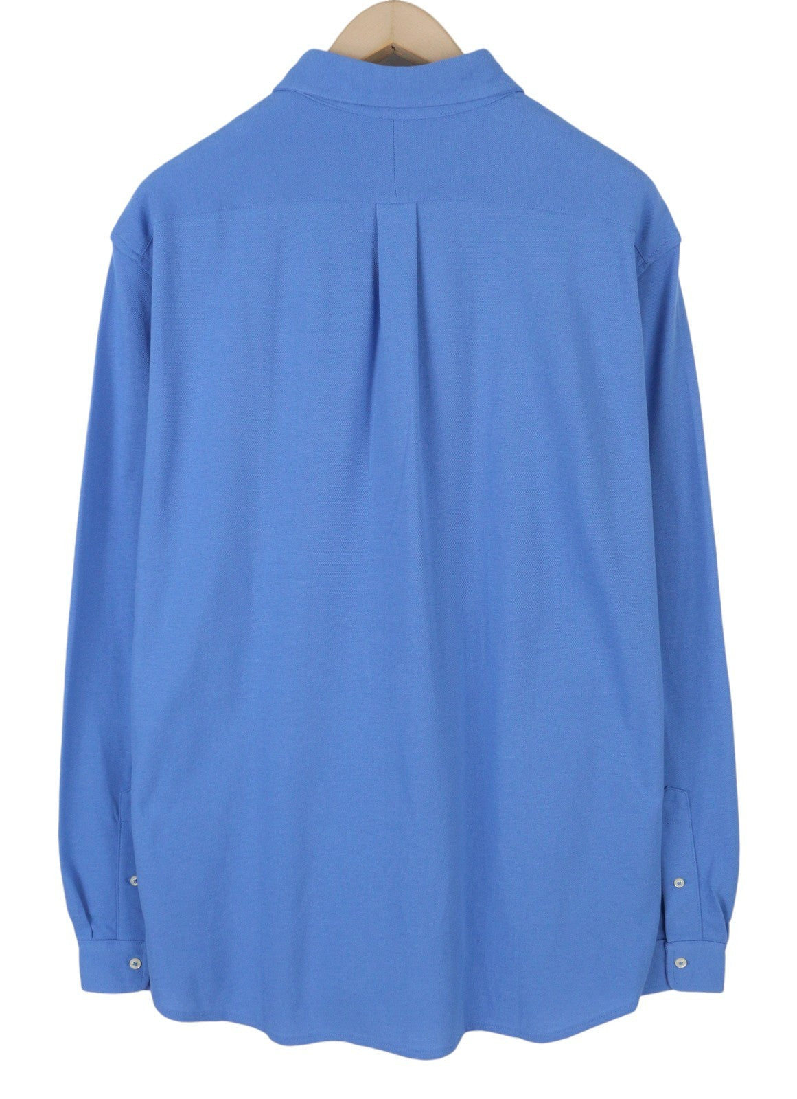 RALPH LAUREN vyriški marškinėliai, XL dydžio, mėlyni, lengvi, tinklelio spalvos, su sagomis žemyn iškirpte, laisvalaikio stiliaus. 