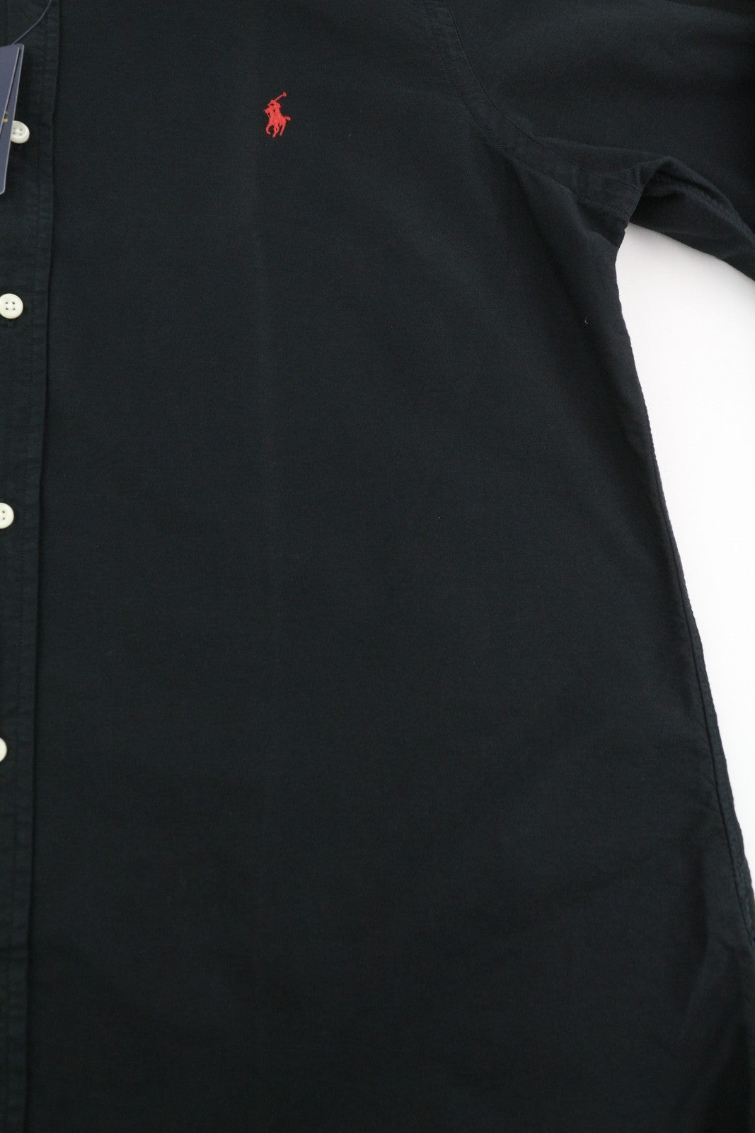 RALPH LAUREN Core Replen Men Shirt XL Black Button-Down Neck Slim Fit RRP159