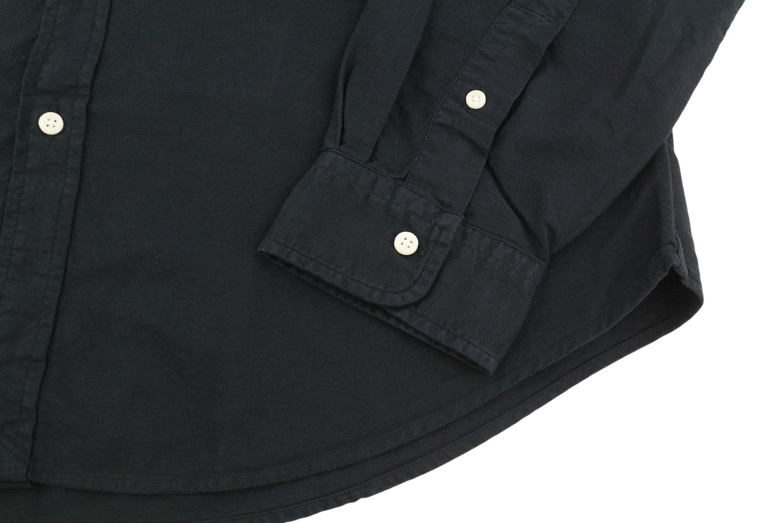 RALPH LAUREN Core Replen Men Shirt XL Black Button-Down Neck Slim Fit RRP159