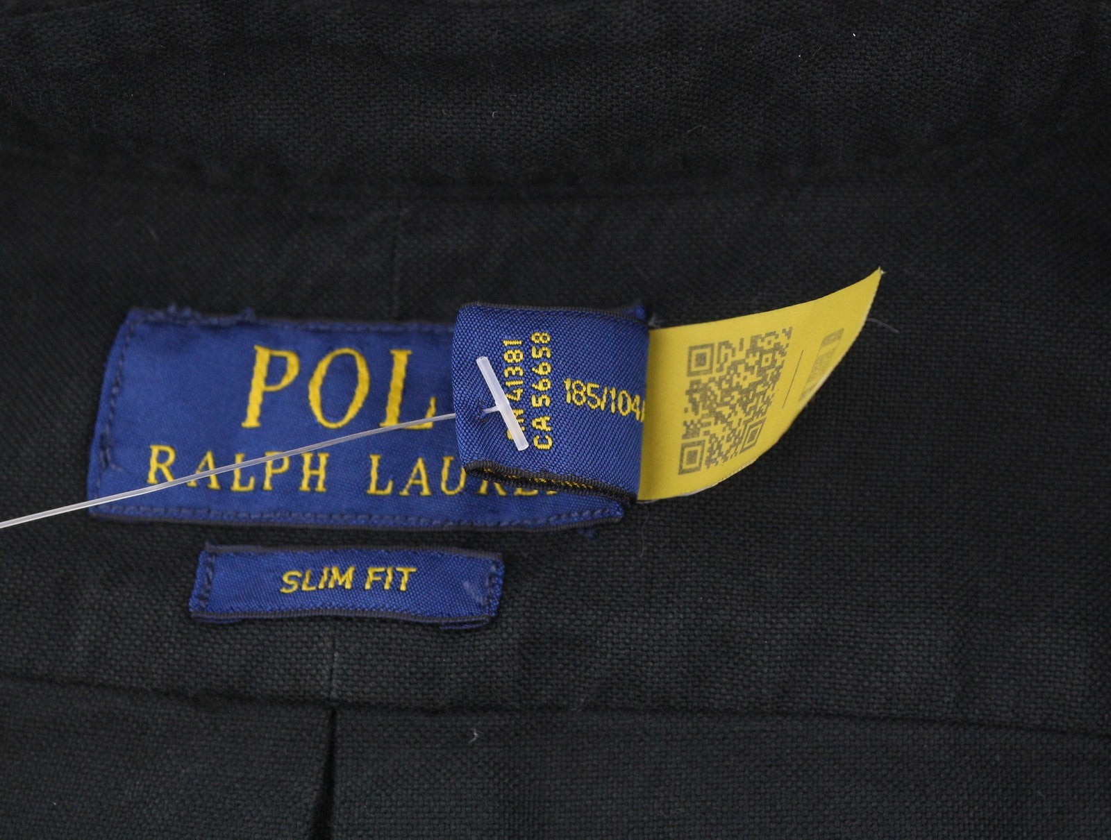 RALPH LAUREN Core Replen Men Shirt XL Black Button-Down Neck Slim Fit RRP159