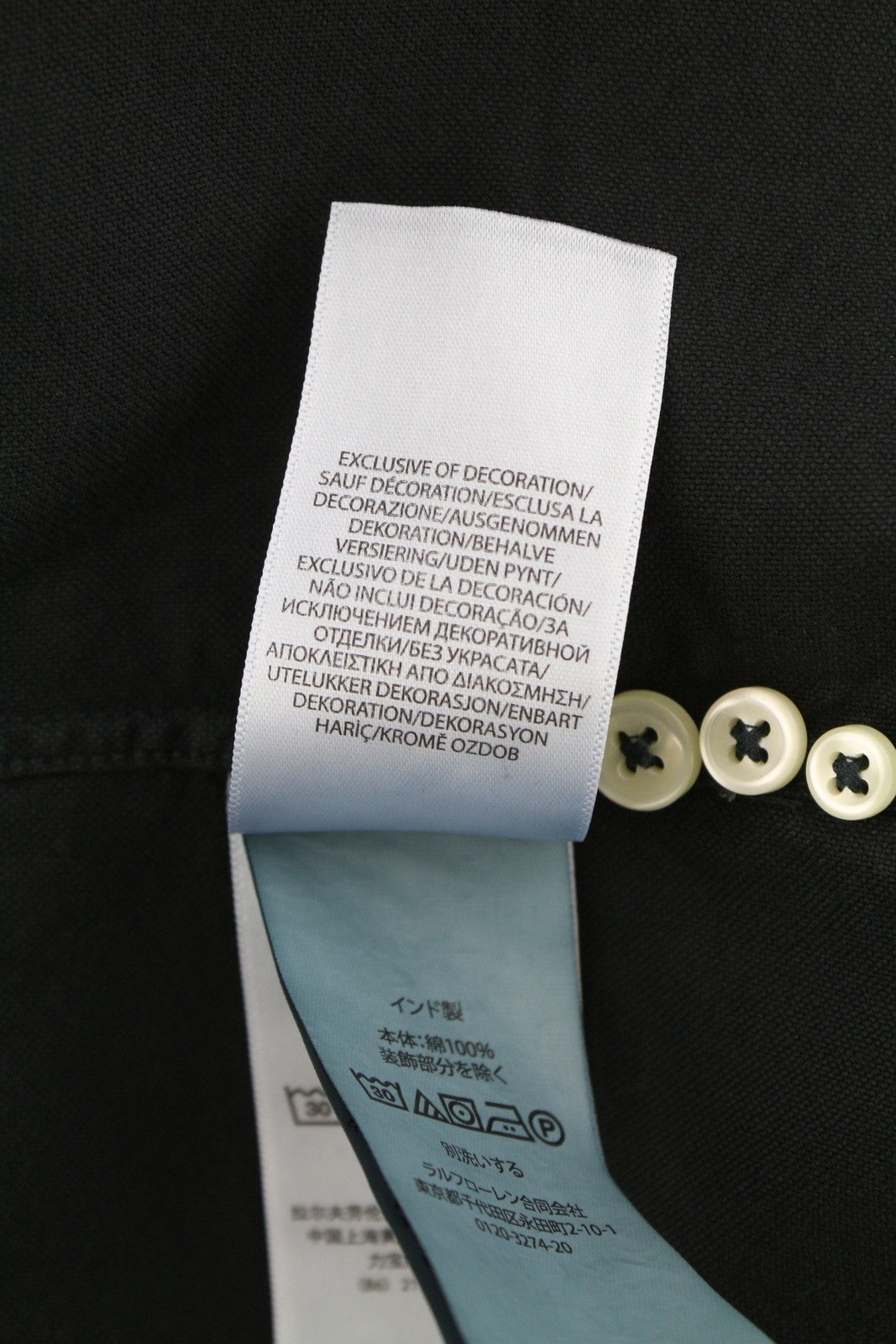 RALPH LAUREN „Core Replen“ vyriški marškinėliai, 2XL, juodi, su sagomis atlenkiama apykakle, pritaikytas kirpimui, RRP149 