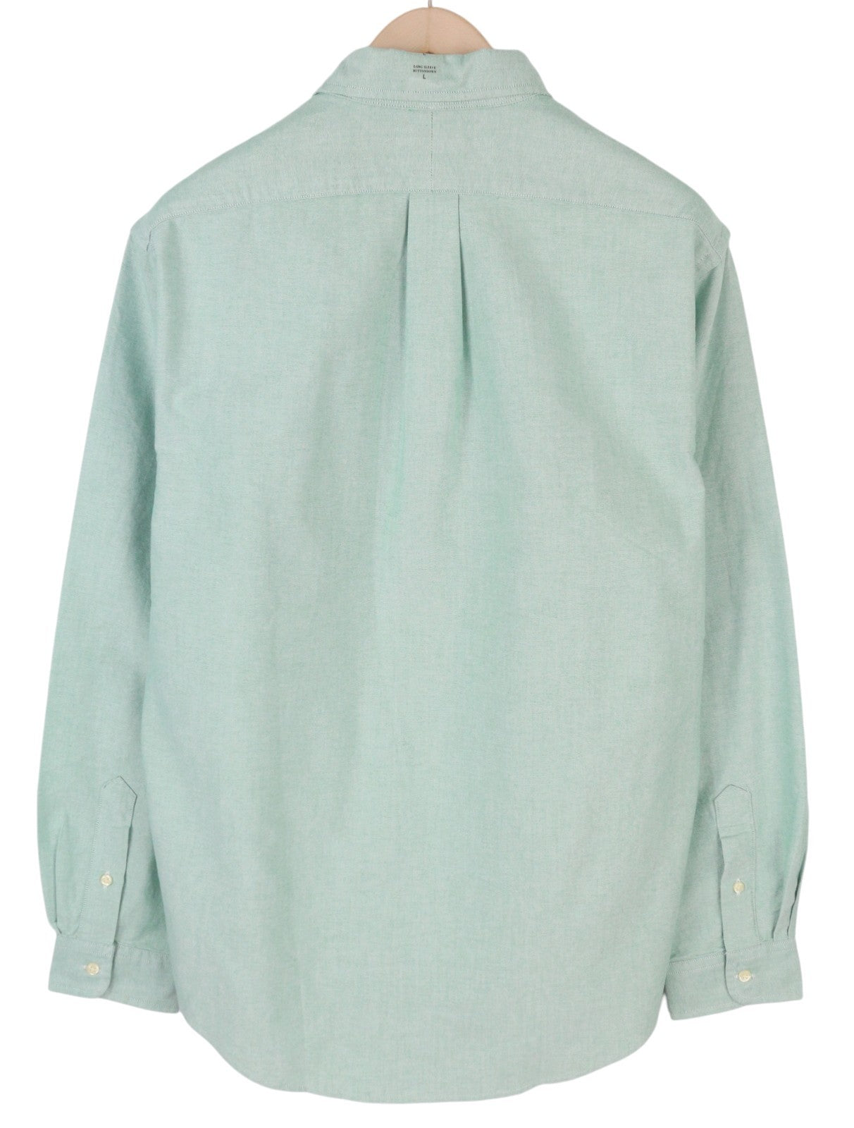 RALPH LAUREN vyriški marškinėliai, žali, su sagomis žemyn, laisvalaikio stiliaus, L dydžio, su sagomis žemyn, individualiai pritaikyti, laisvalaikio stiliaus, RRP169 