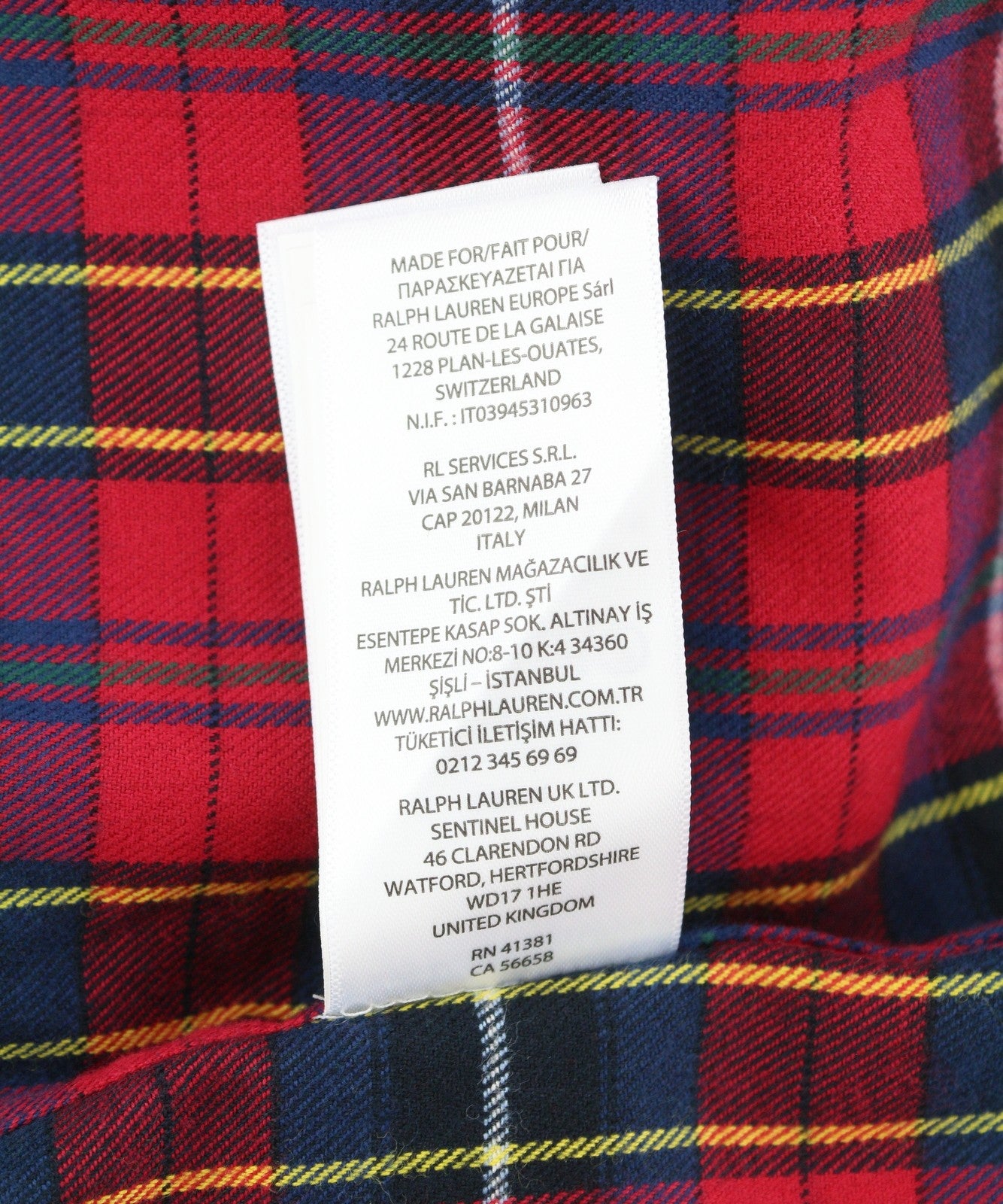 RALPH LAUREN vyriški marškinėliai, 2XL dydžio, raudoni languoti flaneliniai, individualaus kirpimo, su sagomis užsegamu logotipu RRR159 