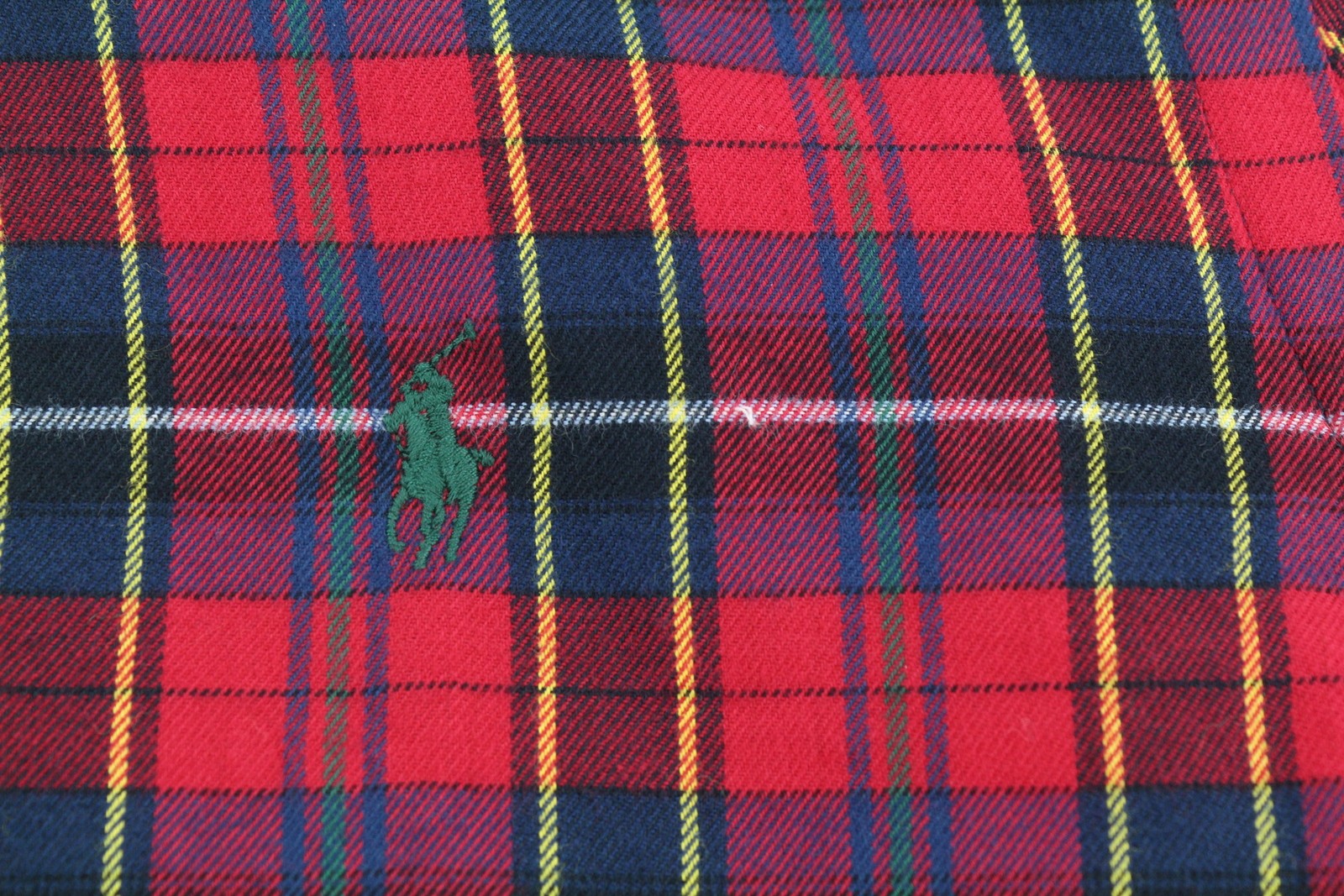 RALPH LAUREN vyriški marškinėliai, 2XL dydžio, raudoni languoti flaneliniai, individualaus kirpimo, su sagomis užsegamu logotipu RRR159 