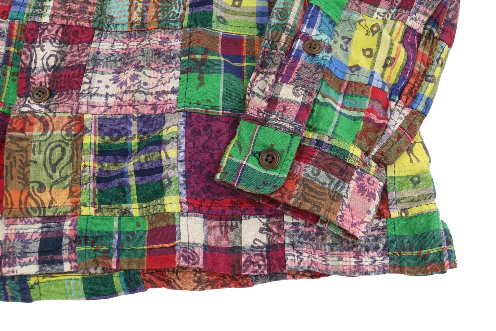 RALPH LAUREN vyriški marškinėliai M Spalvingi lopai Klasikinio kirpimo sagomis užsegami laisvalaikio marškinėliai 