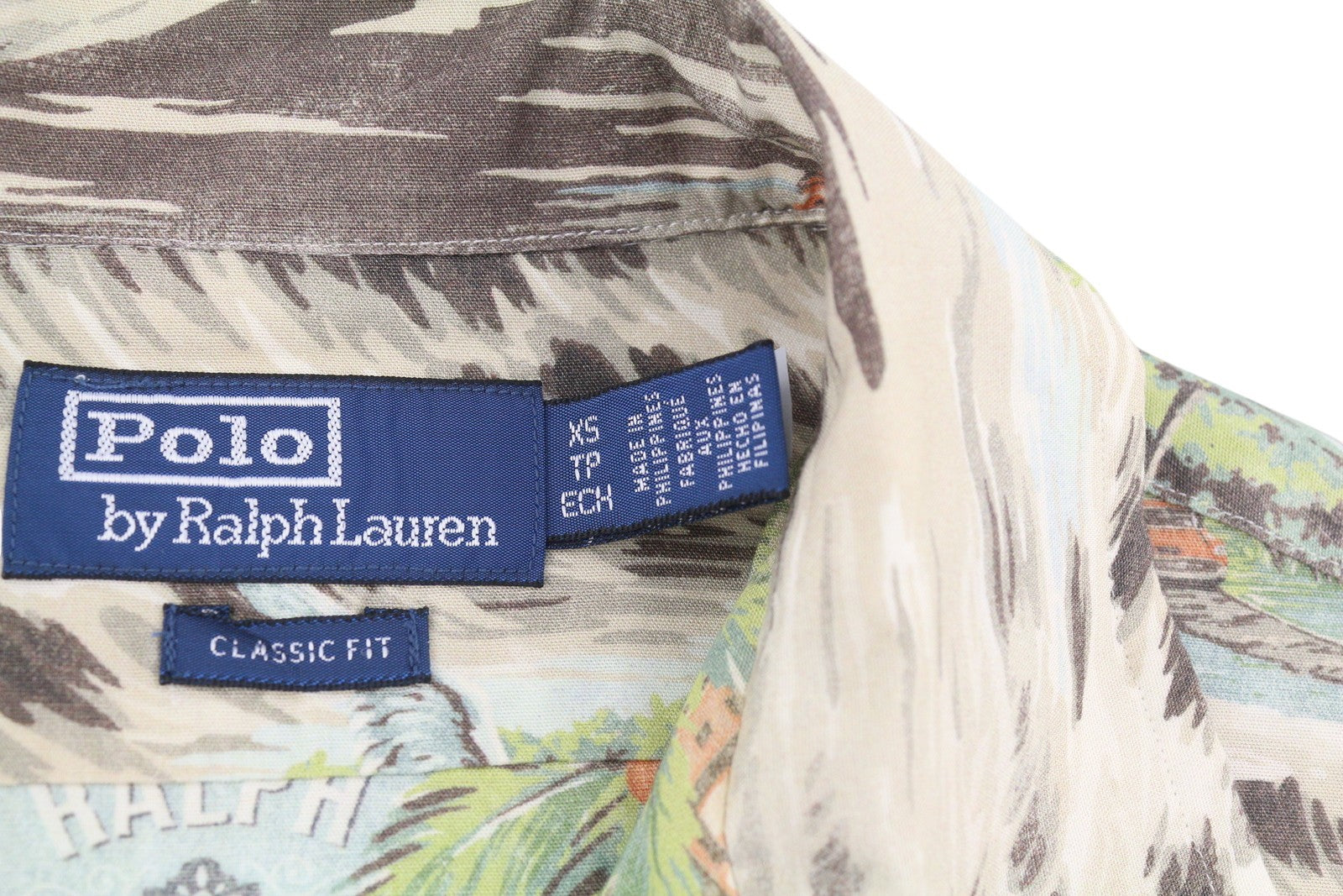 RALPH LAUREN vyriški marškinėliai XS dydžio raštuoti klasikinio kirpimo marškinėliai platėjančios iškirptės trumpomis rankovėmis RRP249 