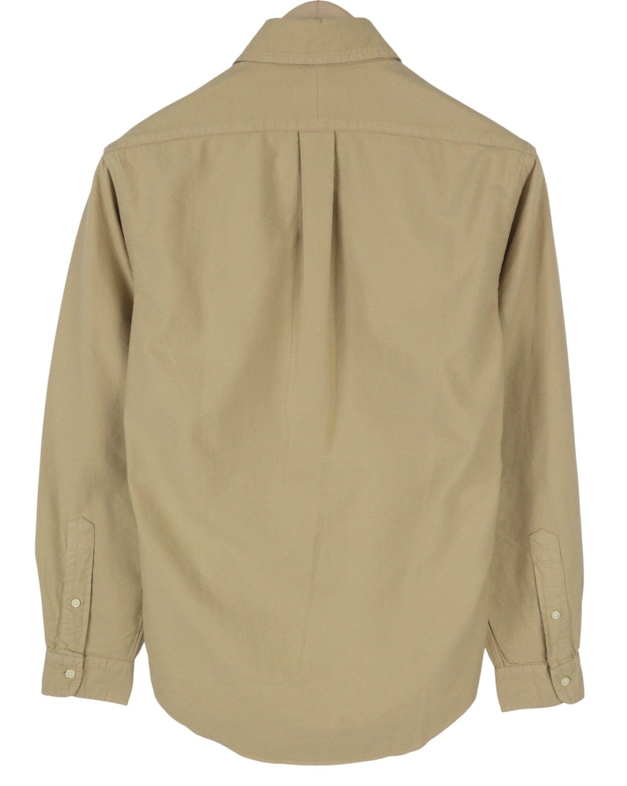 RALPH LAUREN „Core Replen“ vyriški marškinėliai, XS dydžio, rudi, su sagomis atlenkiama apykakle, pritaikytas kirpimas, RRP149 