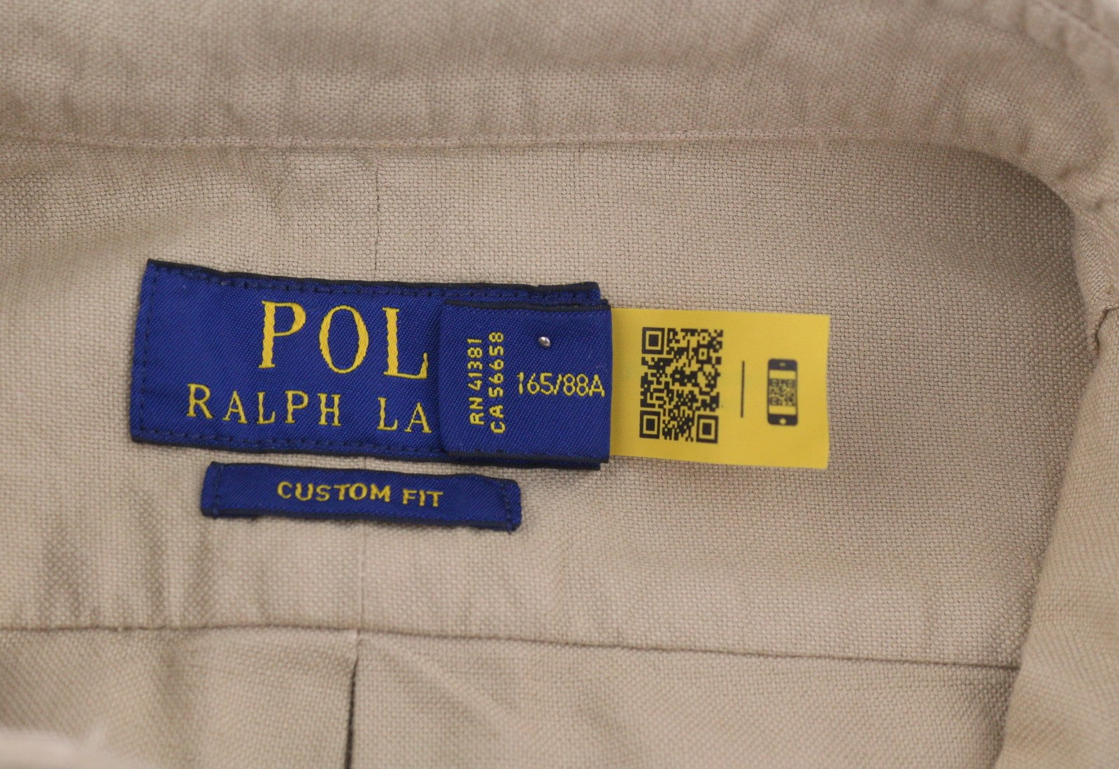 RALPH LAUREN „Core Replen“ vyriški marškinėliai, XS dydžio, rudi, su sagomis atlenkiama apykakle, pritaikytas kirpimas, RRP149 