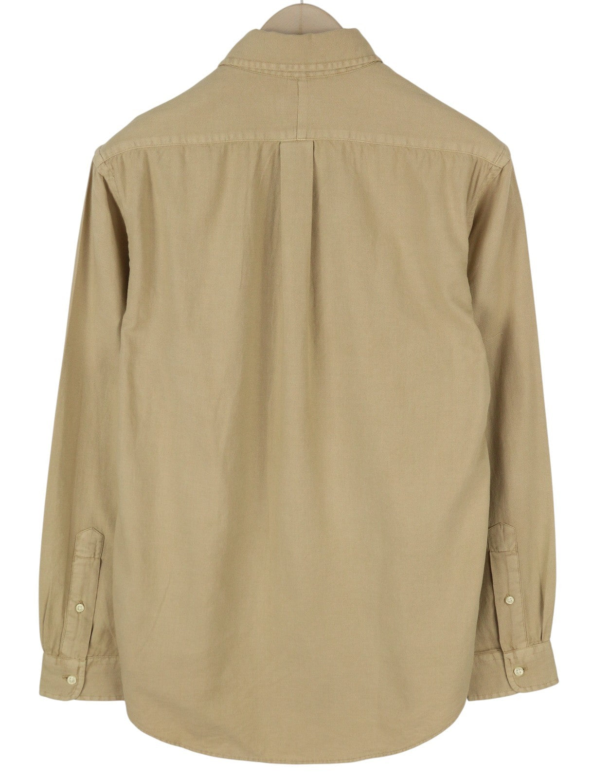 RALPH LAUREN Surrey gelsvai rudi vyriški marškinėliai M, rudi, su sagomis žemyn, individualaus kirpimo, RRP149 