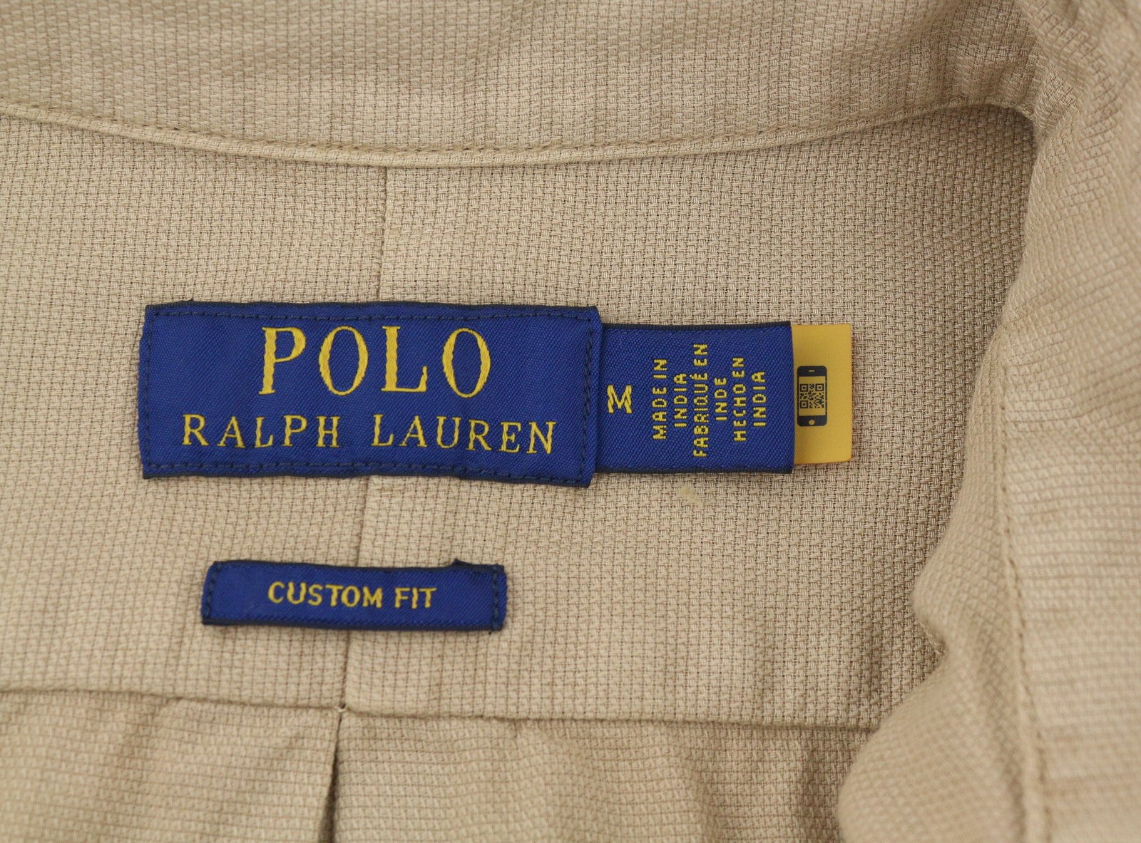 RALPH LAUREN Surrey gelsvai rudi vyriški marškinėliai M, rudi, su sagomis žemyn, individualaus kirpimo, RRP149 