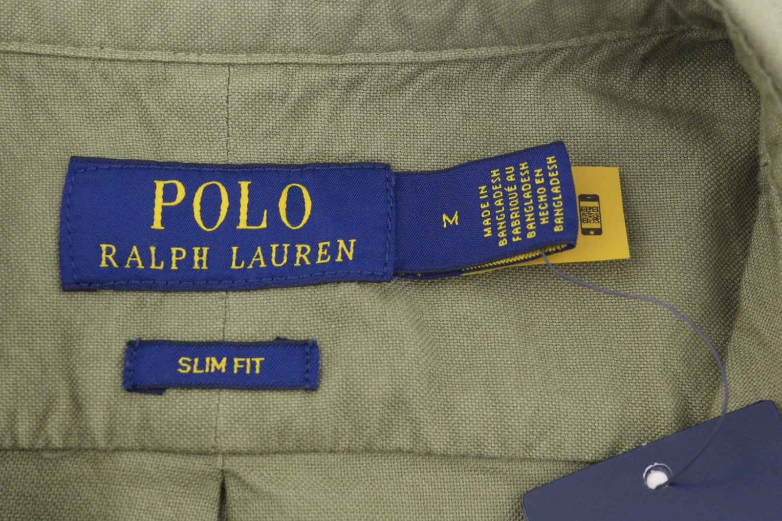 RALPH LAUREN vyriški marškinėliai M žali su sagomis žemyn iškirpte, plonas kirpimas su logotipu, laisvalaikio stilius, RRP149 