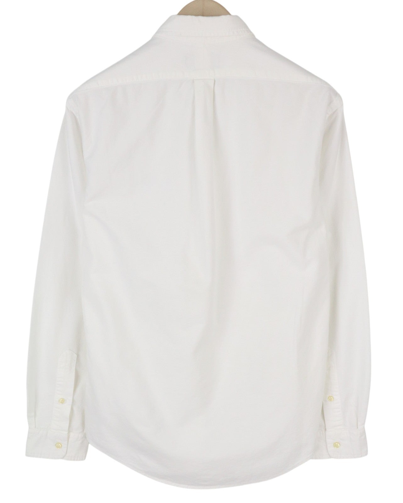 RALPH LAUREN „Core Replen“ vyriški marškinėliai, balti, su sagomis žemyn atlenkiama apykakle, prigludę priekyje (RRP159) 