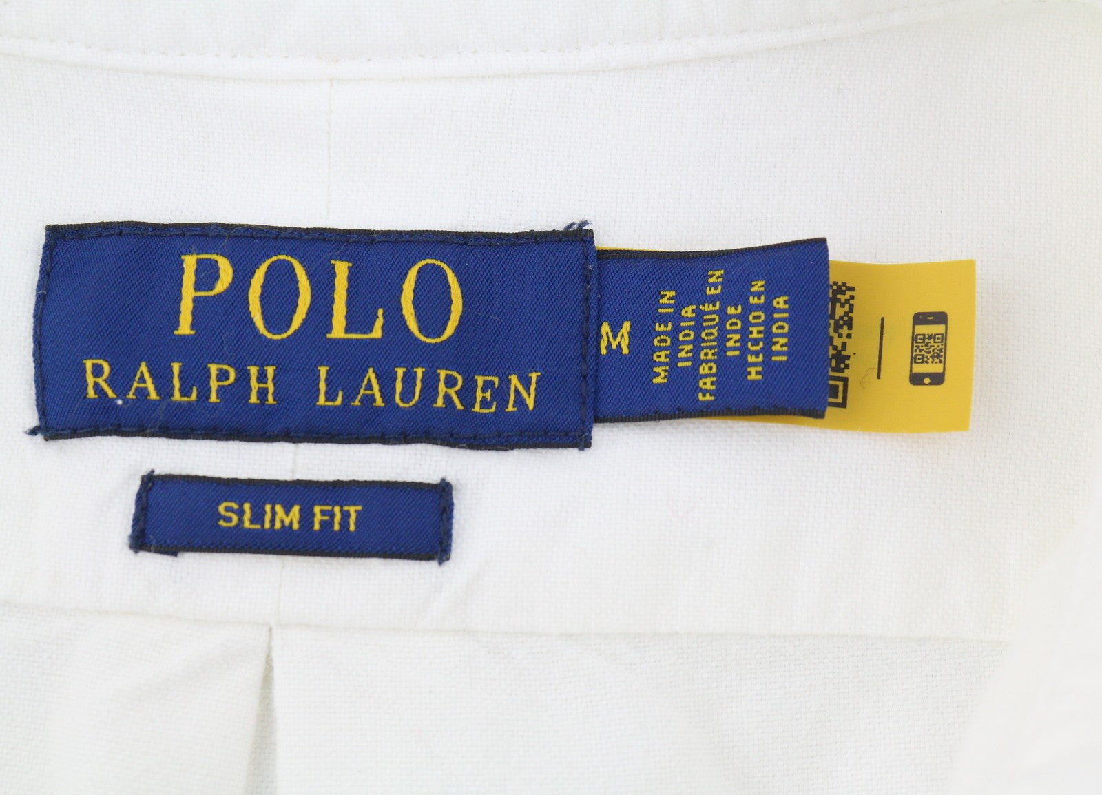 RALPH LAUREN „Core Replen“ vyriški marškinėliai, balti, su sagomis žemyn atlenkiama apykakle, prigludę priekyje (RRP159) 