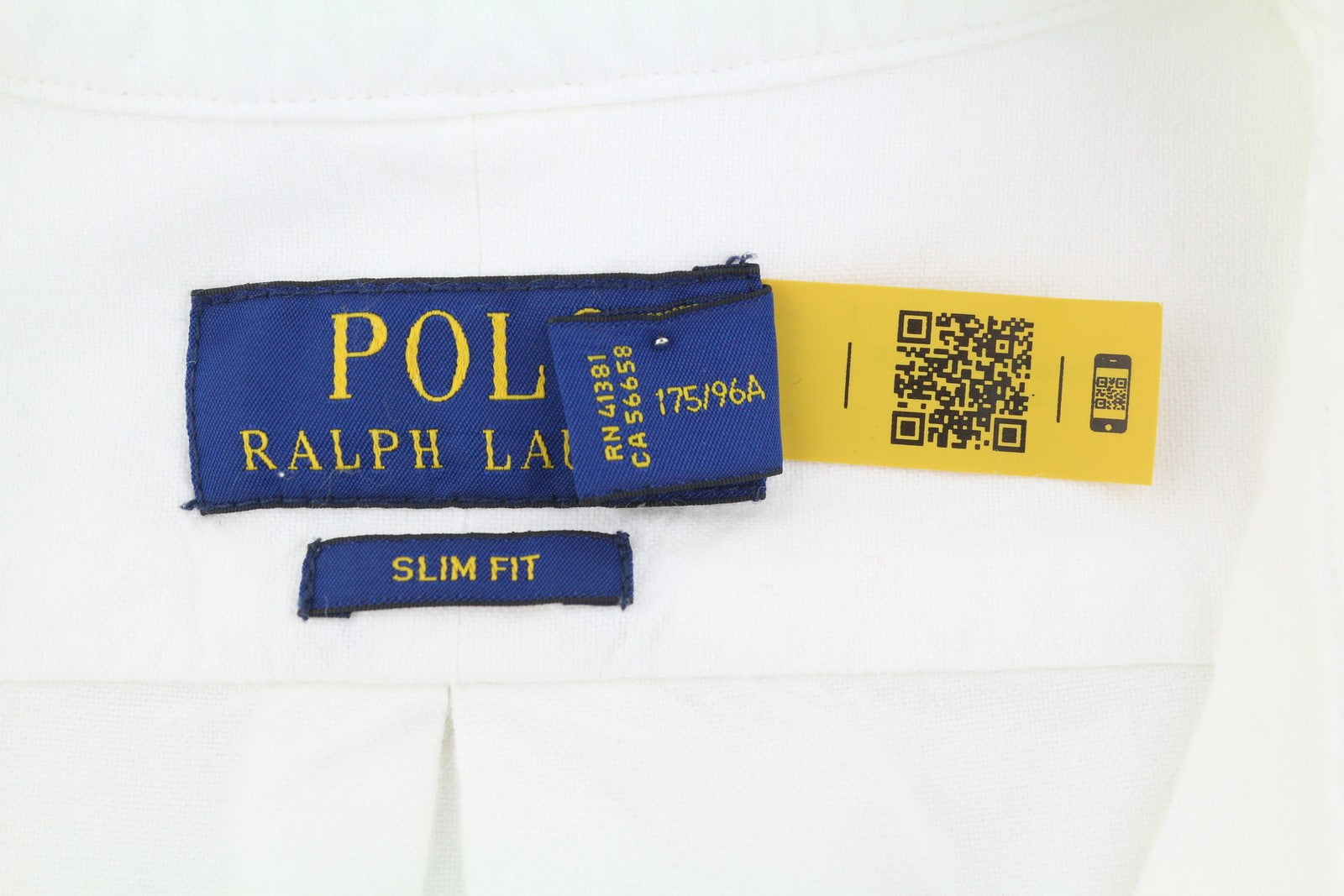 RALPH LAUREN „Core Replen“ vyriški marškinėliai, balti, su sagomis žemyn atlenkiama apykakle, prigludę priekyje (RRP159) 