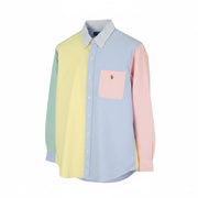 RALPH LAUREN vyriški marškinėliai, 2XL dydžio, spalvingi, sagomis užsegami, laisvalaikio stiliaus, RRP230 