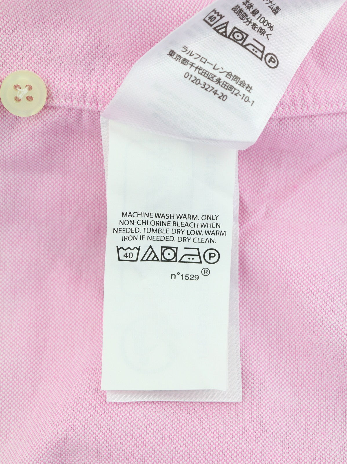 RALPH LAUREN vyriški marškinėliai su sagomis, kaklo kišene ir siuvinėtu logotipu laisvalaikio stiliumi, L dydžio. 