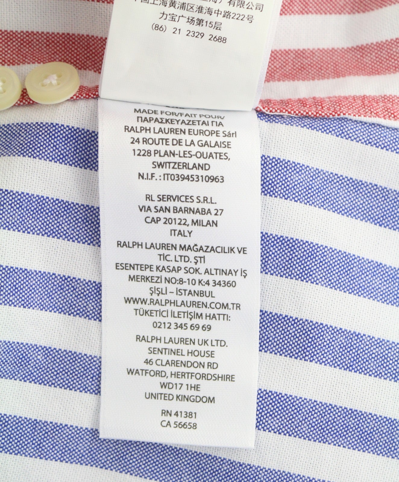 RALPH LAUREN vyriški marškinėliai M dryžuoti su sagomis užsegama apykakle, užlopytos kišenės, pritaikytas kirpimas RRP219 