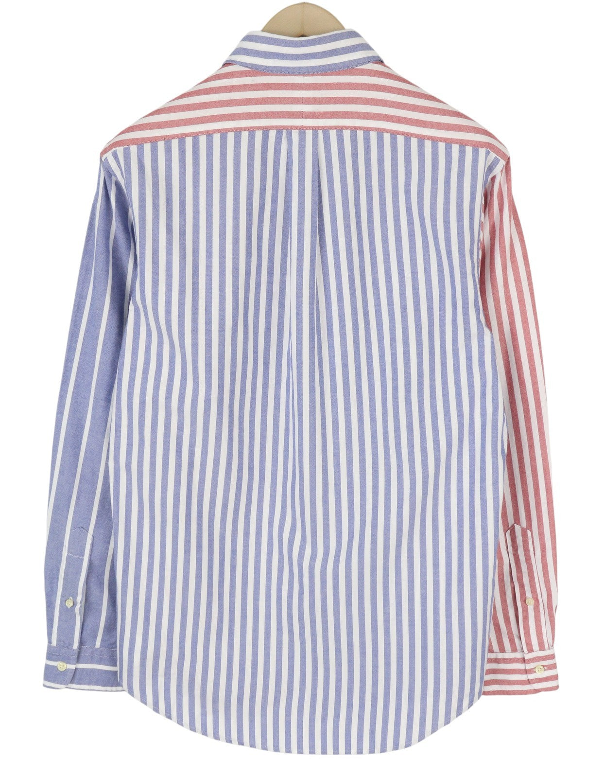 RALPH LAUREN vyriški marškinėliai M dryžuoti su sagomis užsegama apykakle, užlopytos kišenės, pritaikytas kirpimas RRP219 