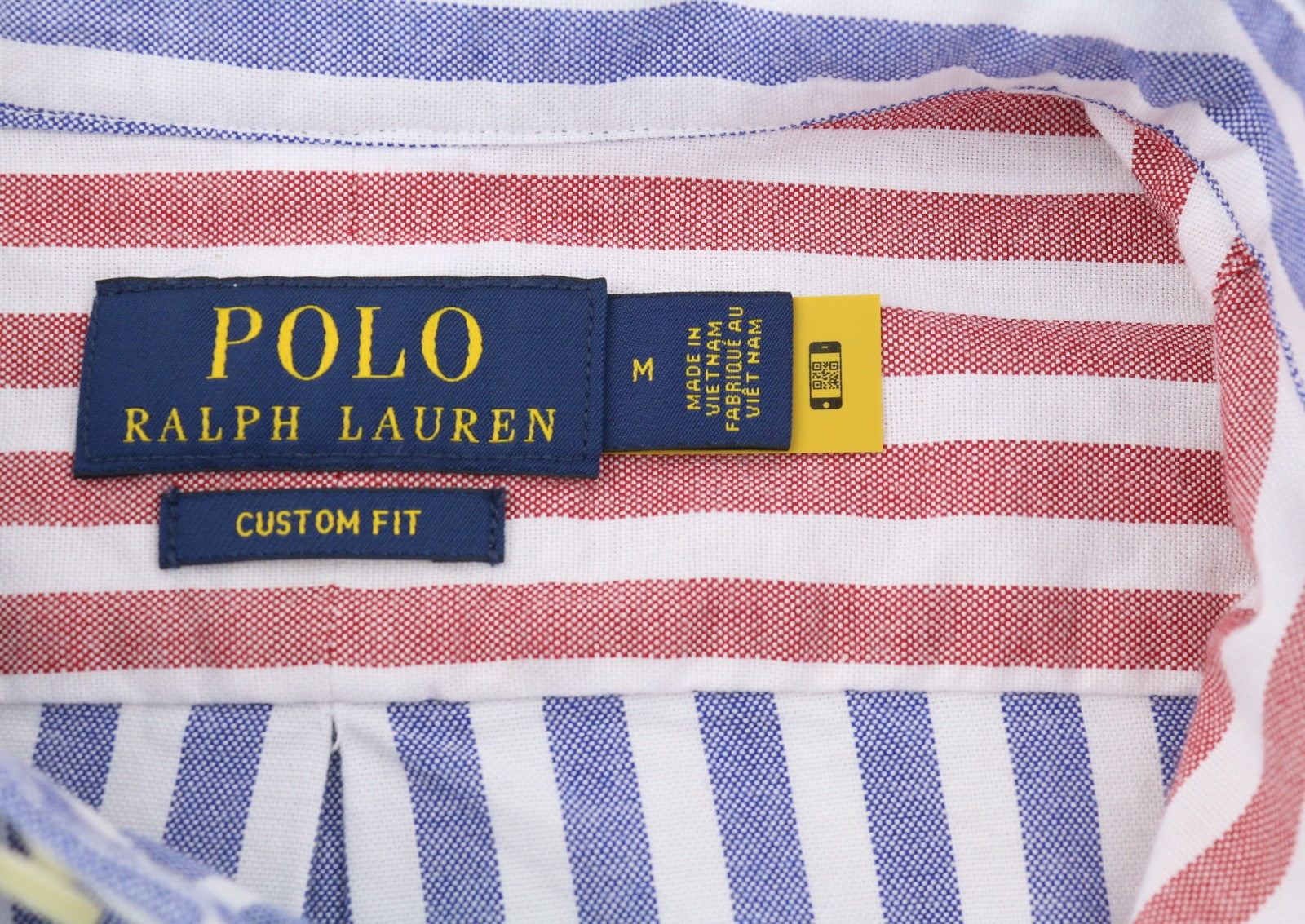 RALPH LAUREN vyriški marškinėliai M dryžuoti su sagomis užsegama apykakle, užlopytos kišenės, pritaikytas kirpimas RRP219 