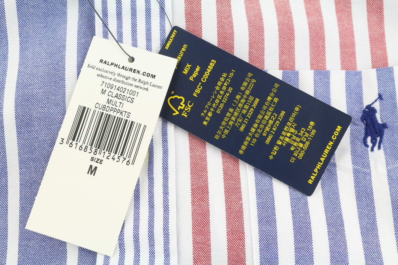 RALPH LAUREN vyriški marškinėliai M dryžuoti su sagomis užsegama apykakle, užlopytos kišenės, pritaikytas kirpimas RRP219 