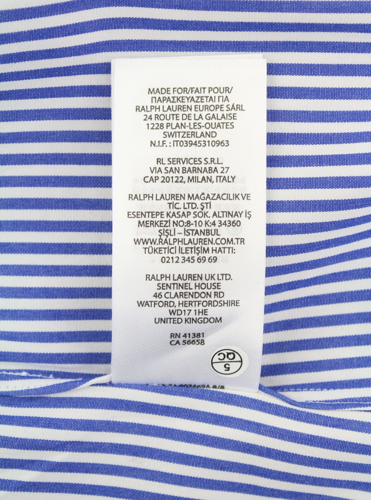 RALPH LAUREN Core Replen Men Shirt S Stretch Custom Fit Striped Button Down