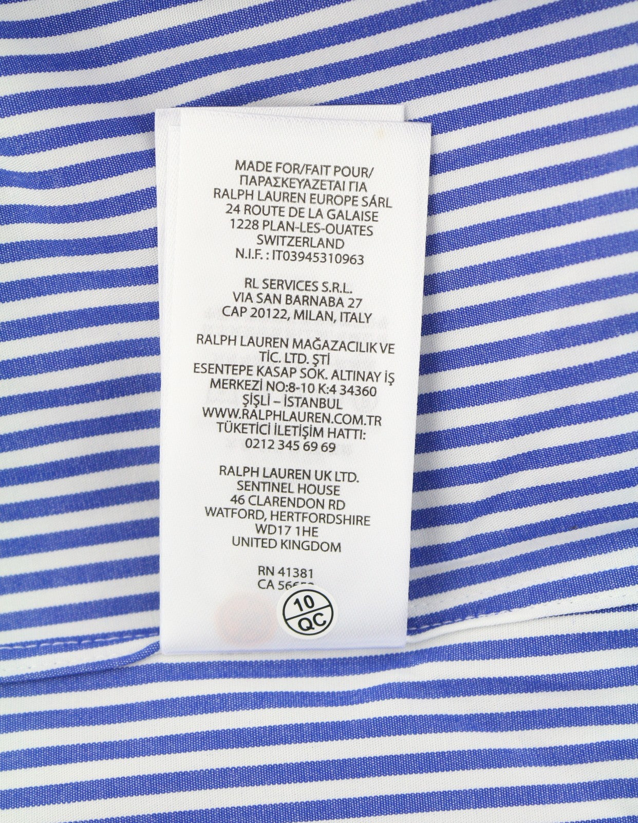 RALPH LAUREN Core Replen Men Shirt XL Stretch Custom Fit Striped Button Down