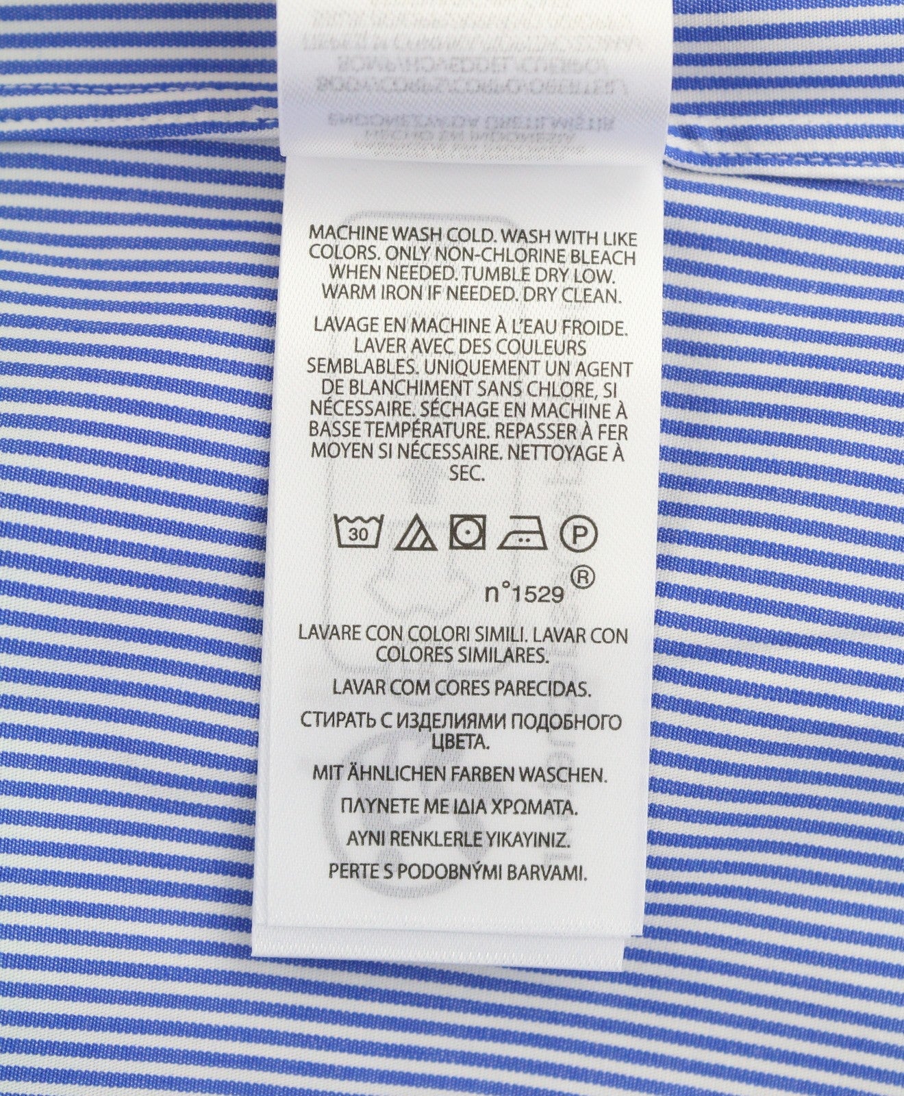 RALPH LAUREN „Core Replen“ vyriški marškinėliai, L dydžio, mėlyni, dryžuoti, su sagomis, RRP155 