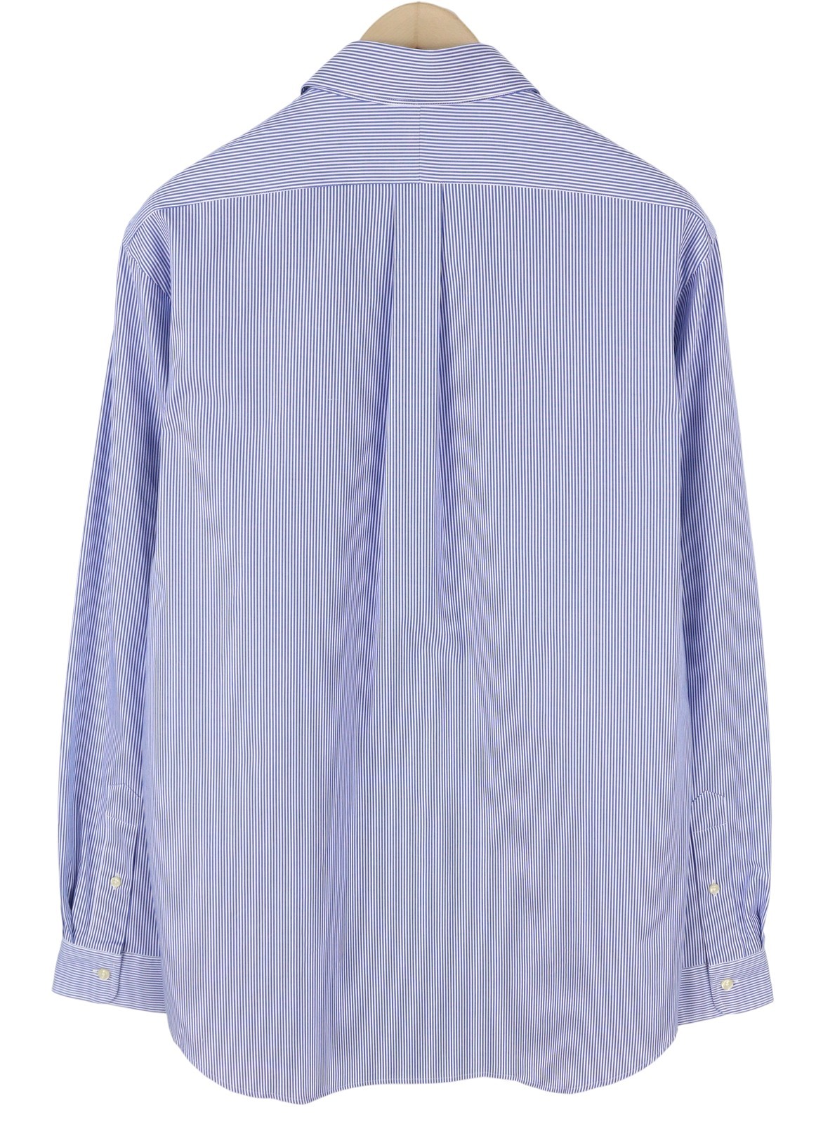 RALPH LAUREN „Core Replen“ vyriški marškinėliai, L dydžio, mėlyni, dryžuoti, su sagomis, RRP155 