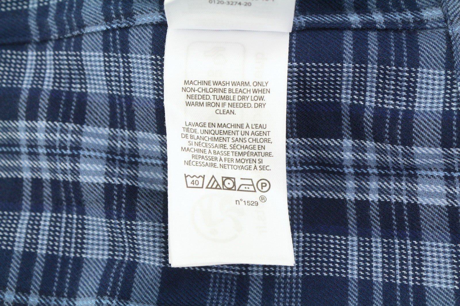 RALPH LAUREN vyriški marškinėliai M mėlyni, pritaikyti sportiniam languotam flaneliniam sagų užsegimui RRP169 