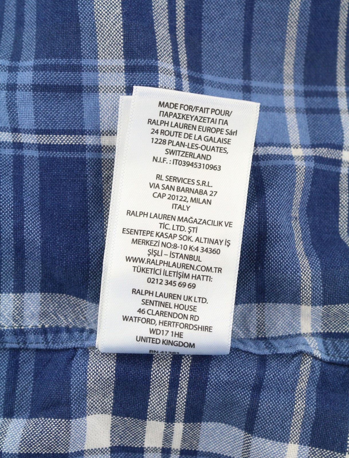 RALPH LAUREN vyriški marškinėliai, 2XL, mėlyni, klasikinio kirpimo, indigo spalvos, languoti, su sagomis žemyn iškirpte. 